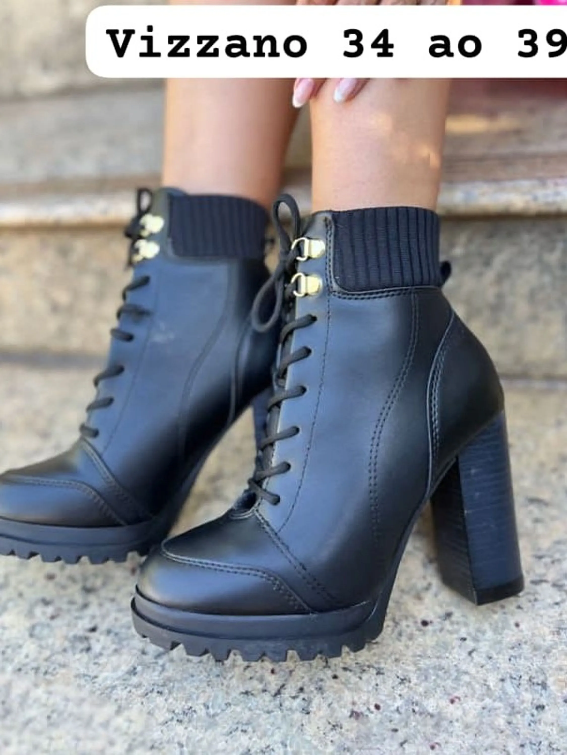 Bota cano curto feminino Vizzano
