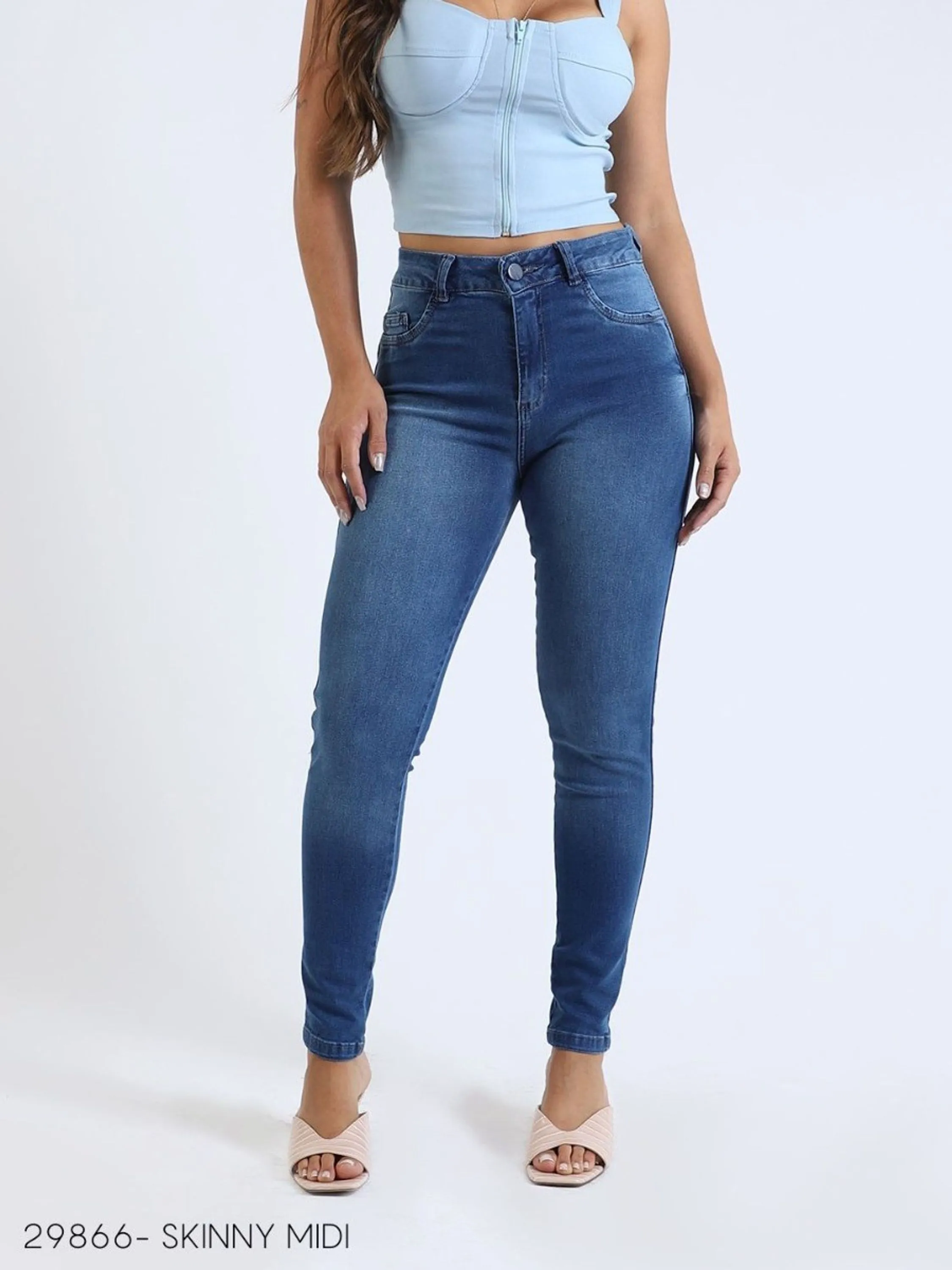 Calça midi Biotipo Jeans Premium no atacado grade com 8 peças ,tamanhos do 36 ao 46