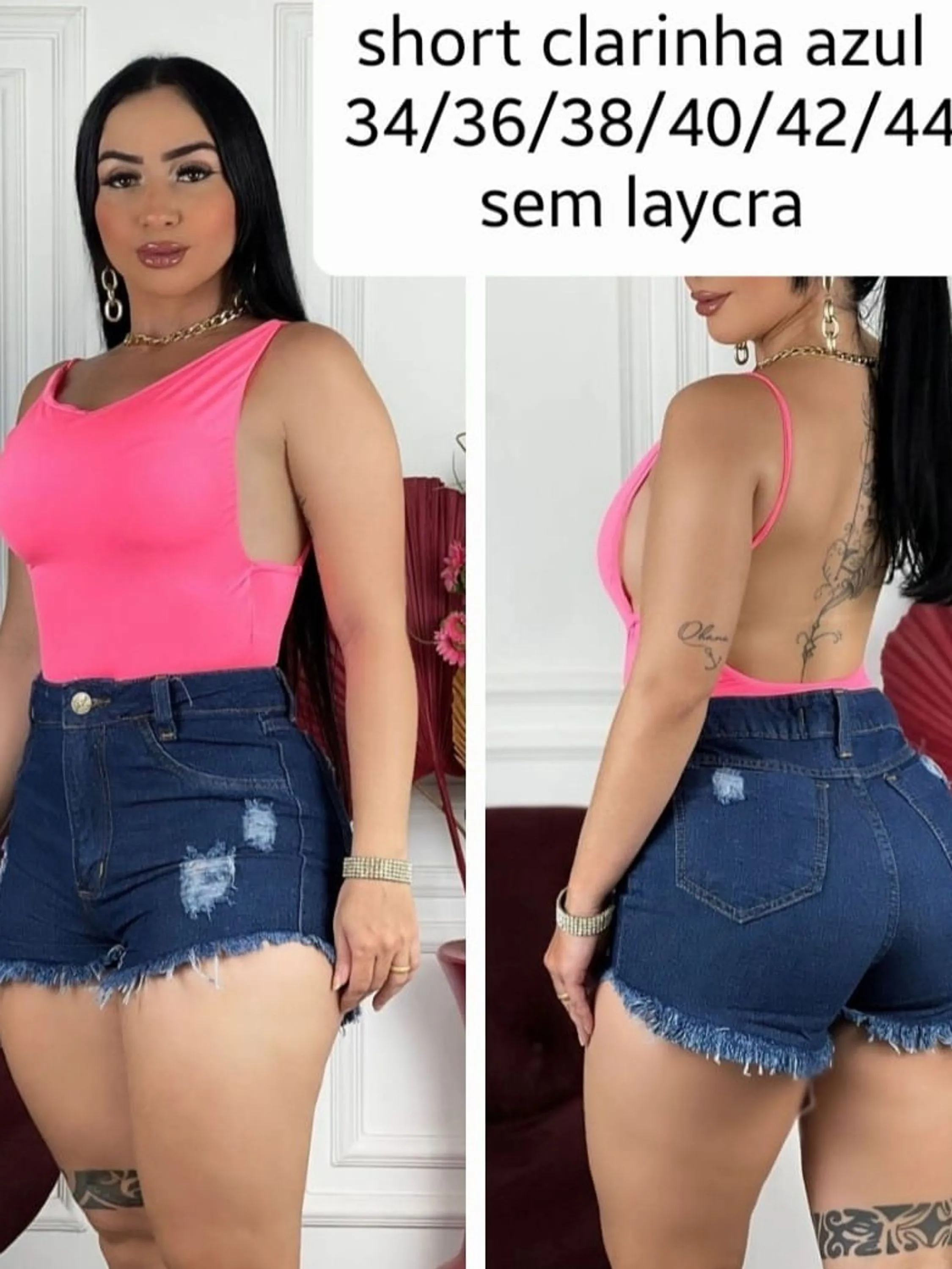 Short clarinha azul