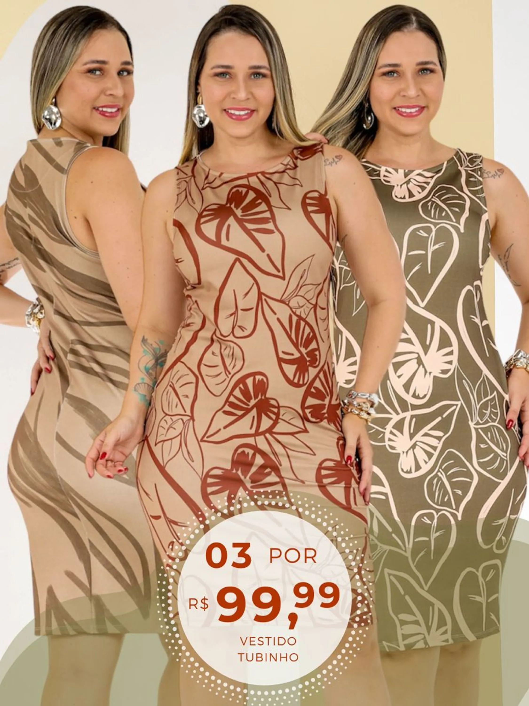 COMBO 3 VESTIDO REGATA
