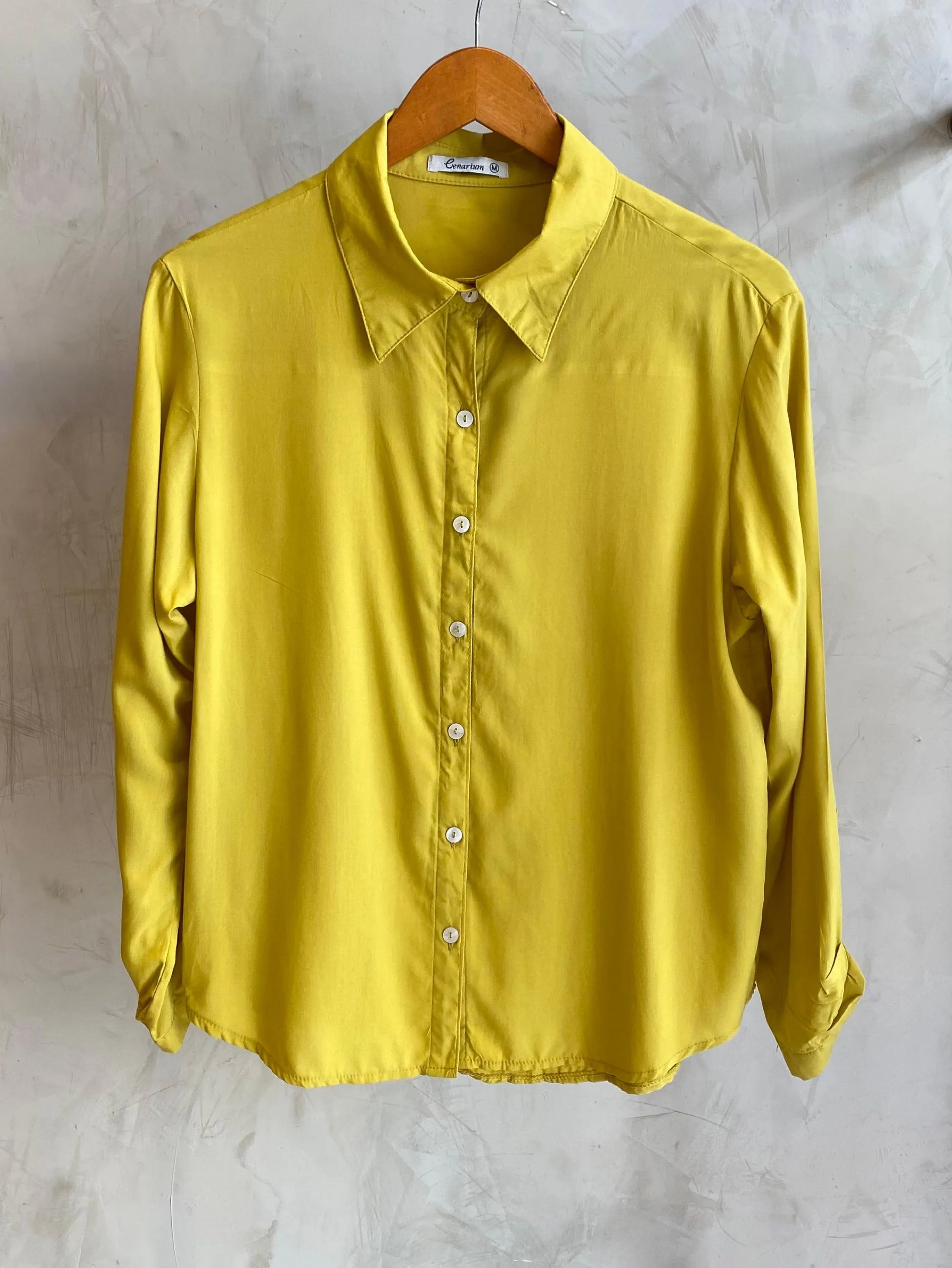 Camisa Cenarium Viscose Amarelo Lima