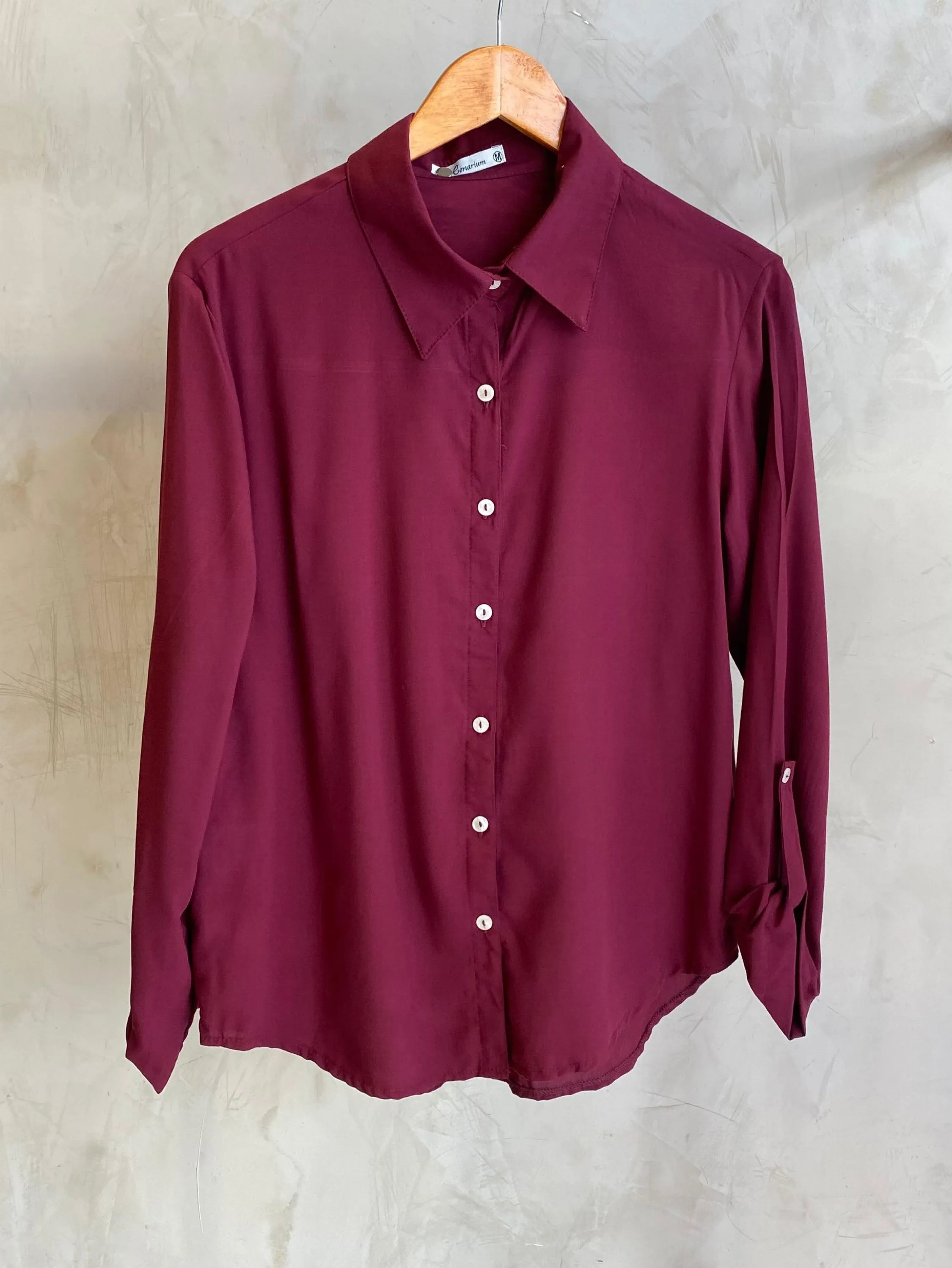 Camisa Cenarium Viscose Vinho