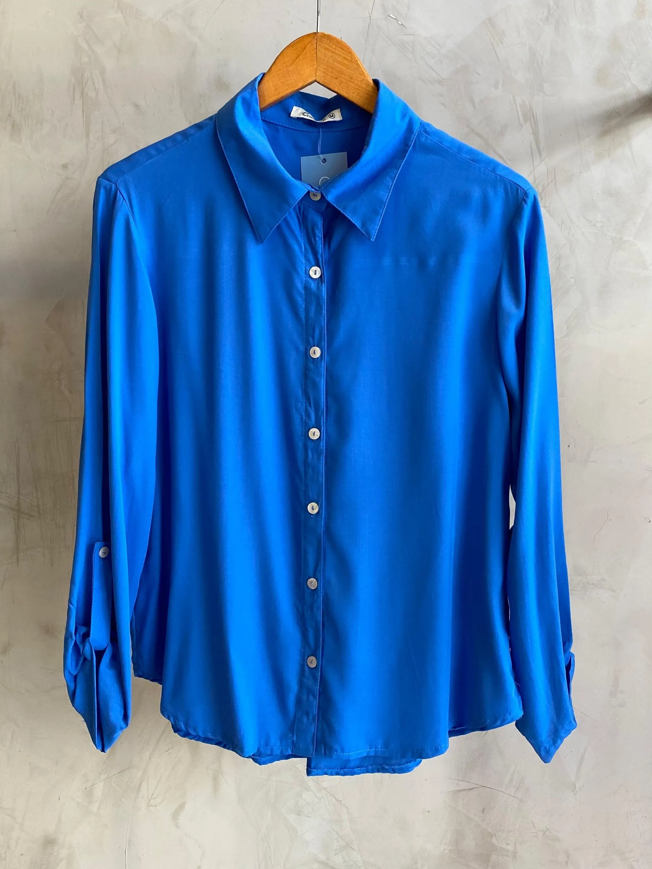 Camisa Cenarium Viscose Azul Royal