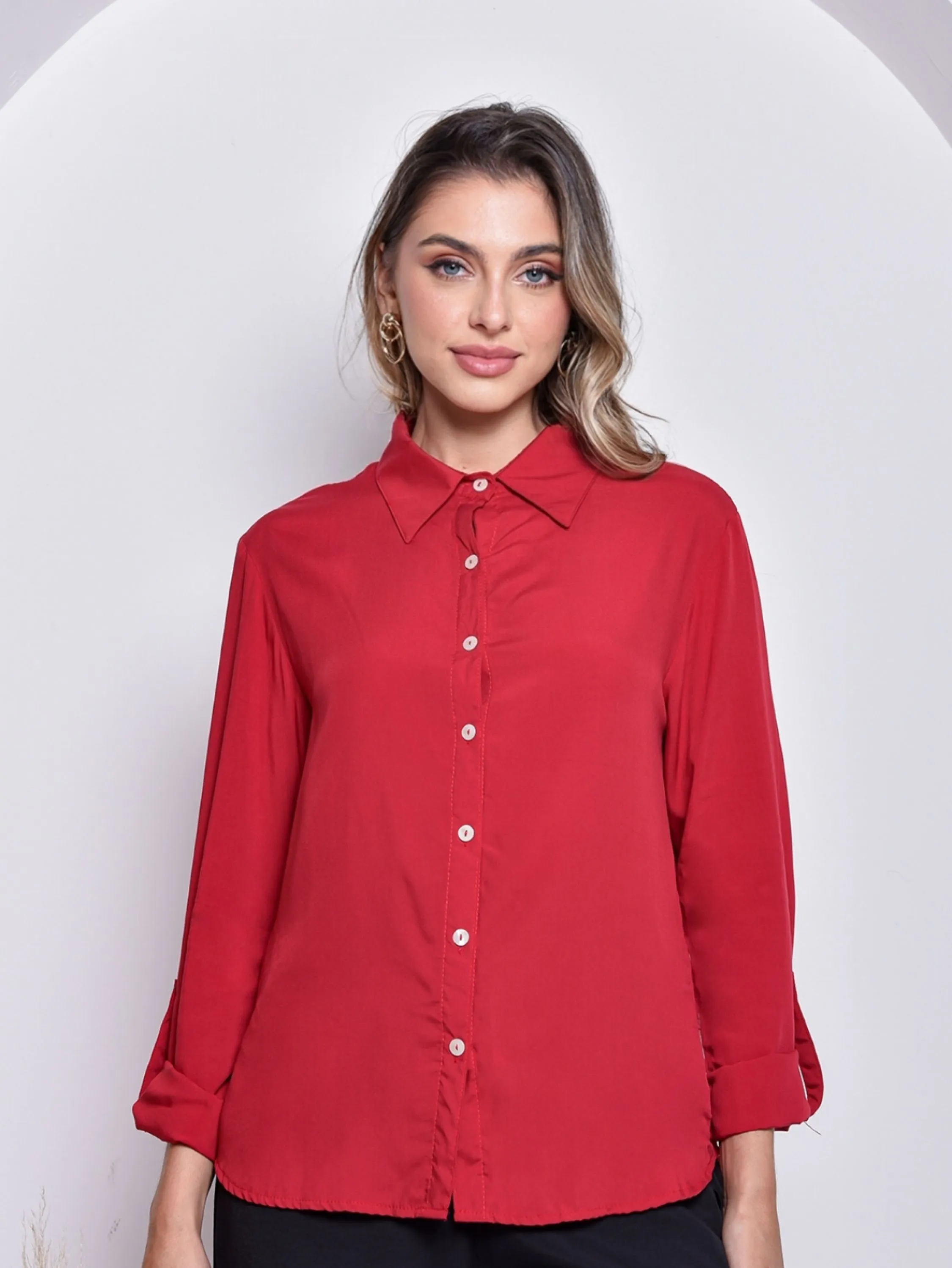 Camisa Cenarium Viscose Vermelho