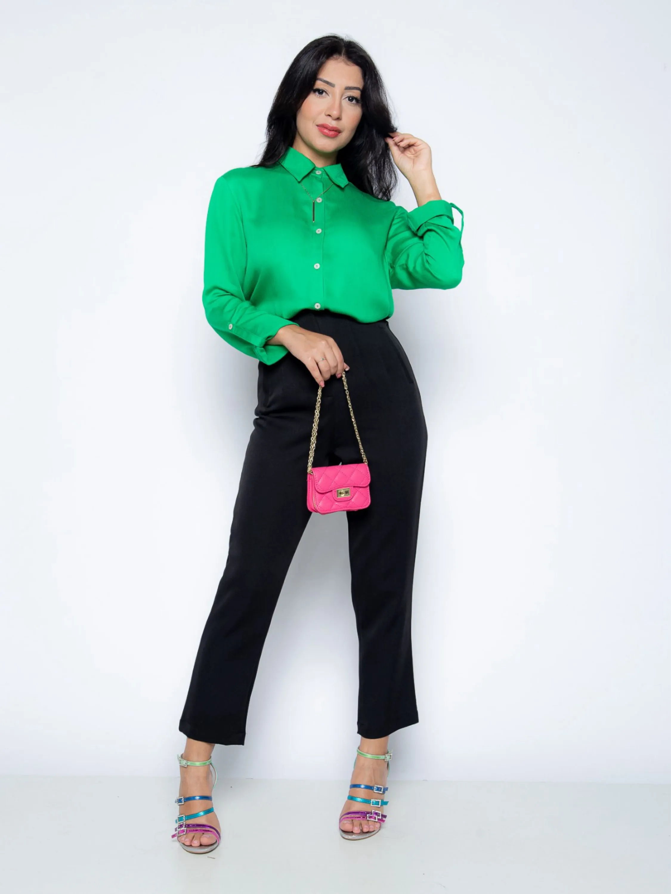 Camisa Cenarium Viscose Verde Bandeira