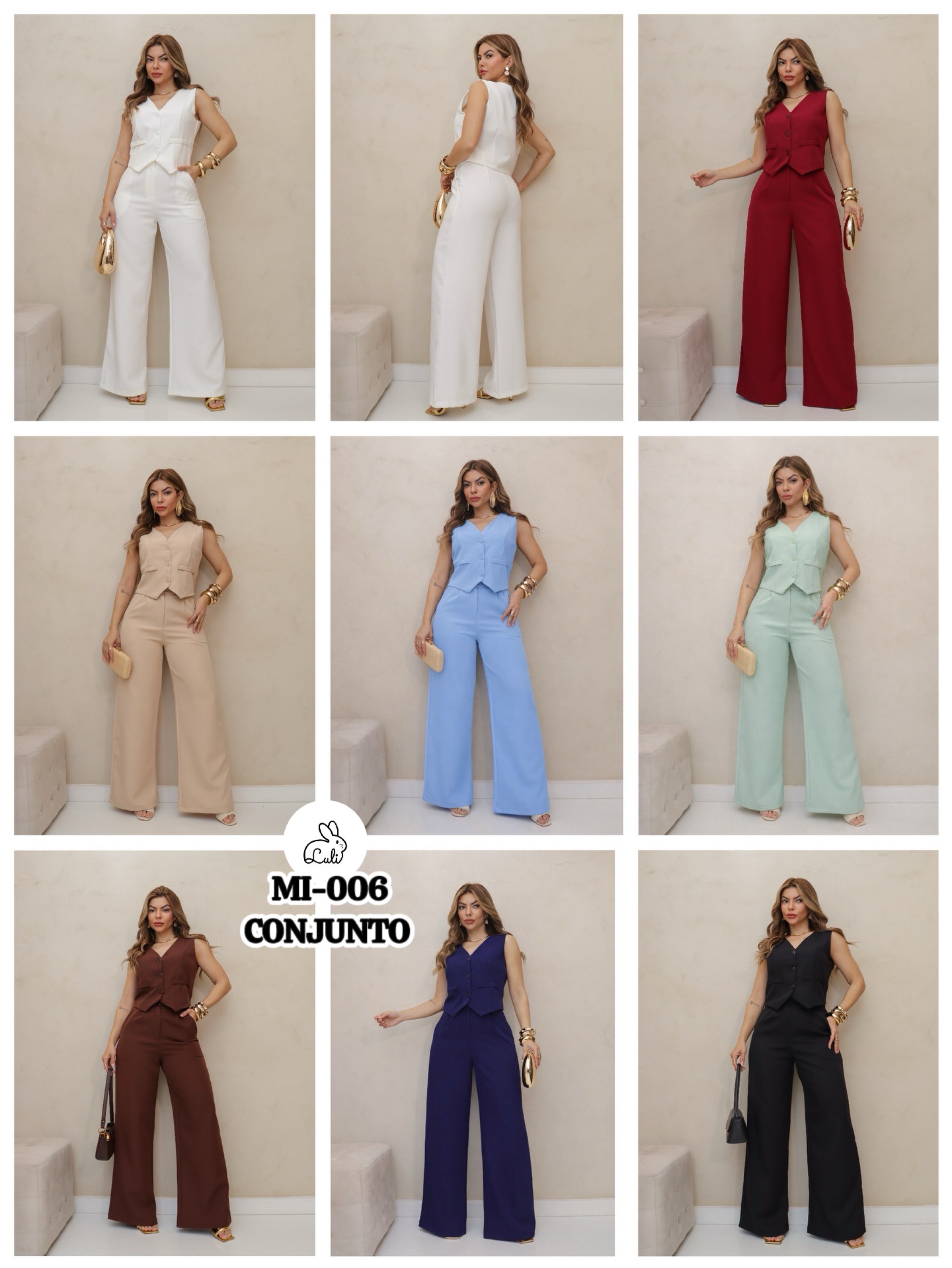 Kit 24 peças de Conjunto Alfaiataria Colete e Calça/MI-006