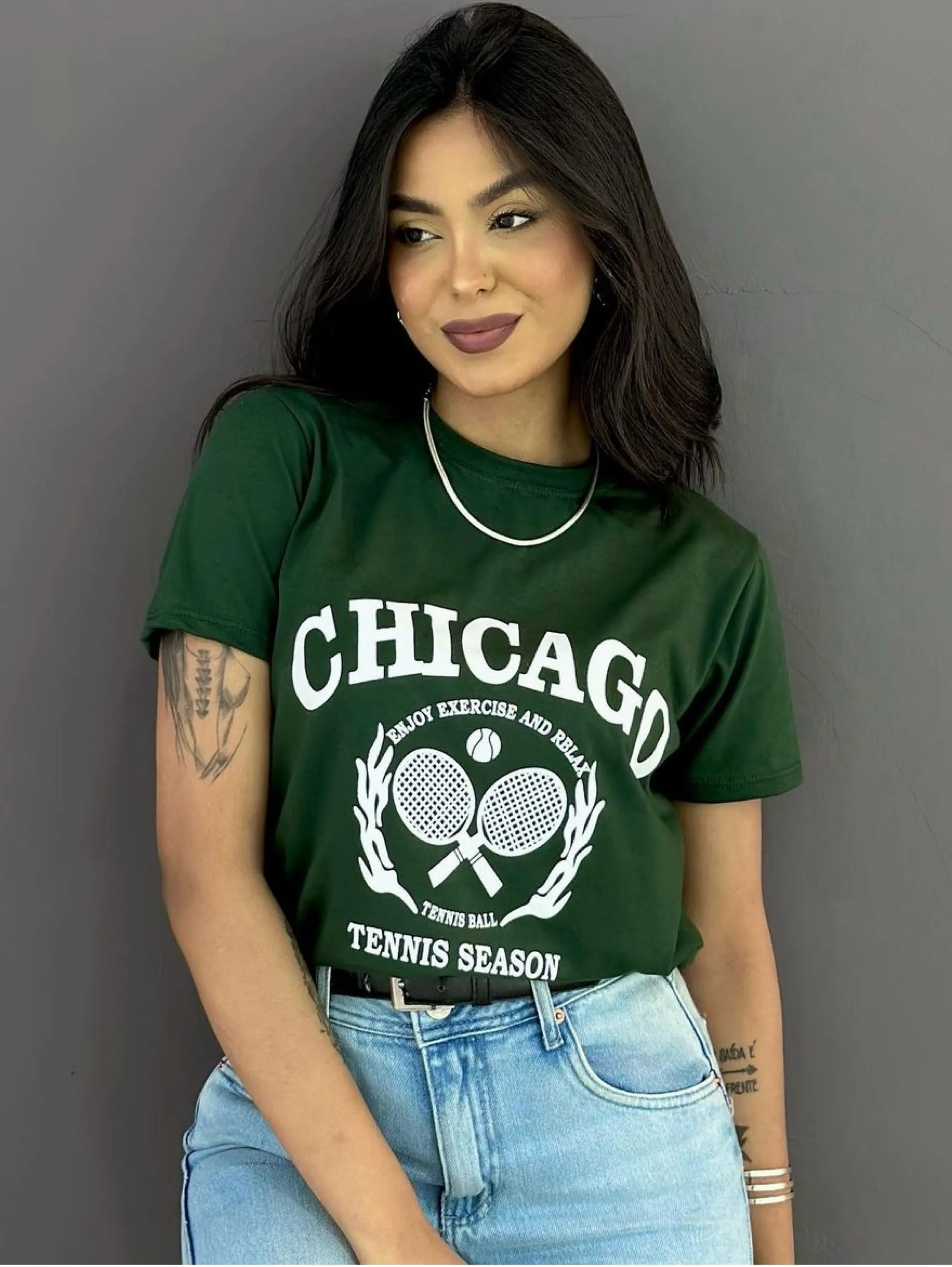 Kit 20 peças de Blusa Feminina Viscolycra Estampa Chicago