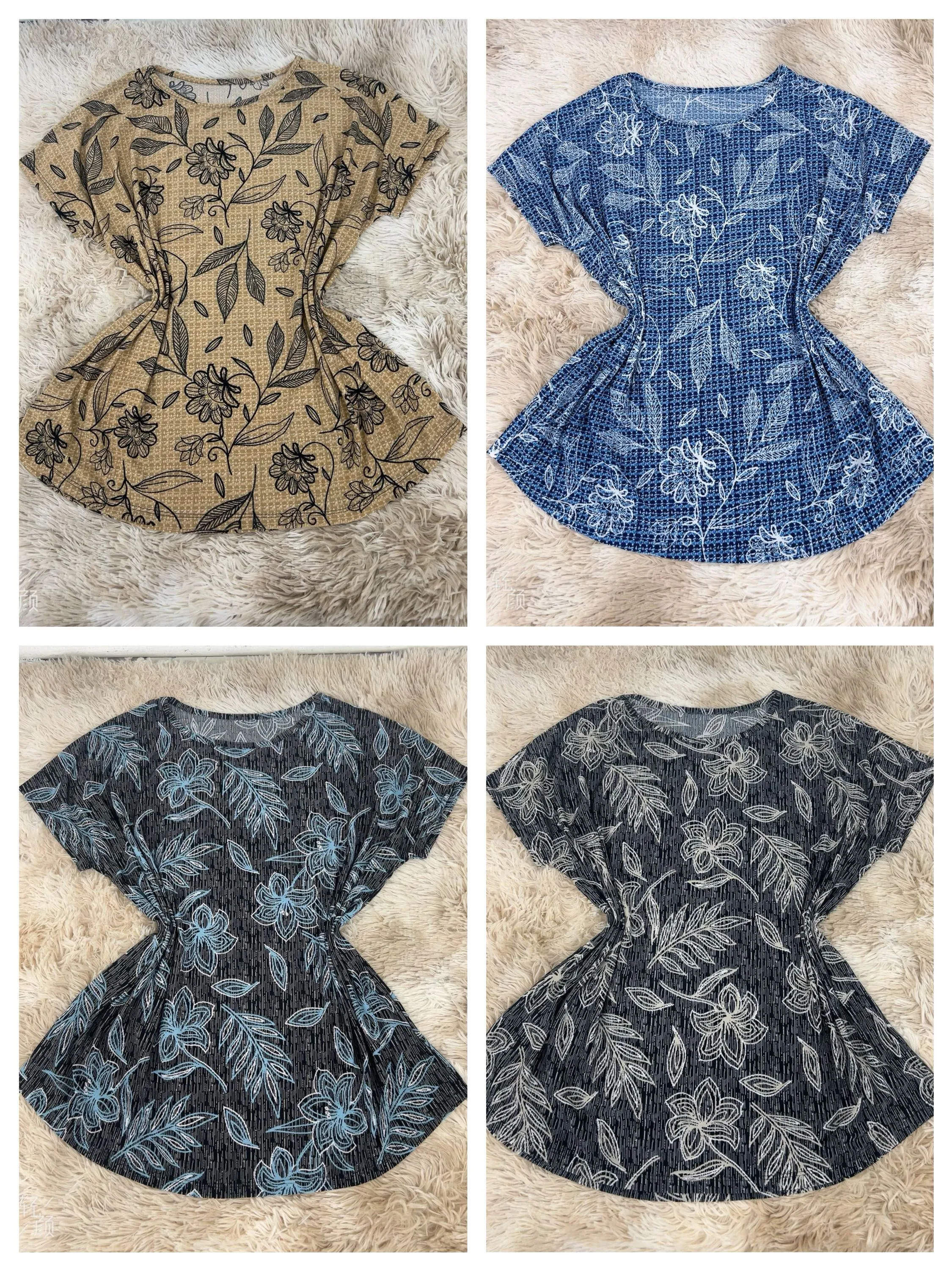 Blusa feminina plus size manga curta estampada diversas cores