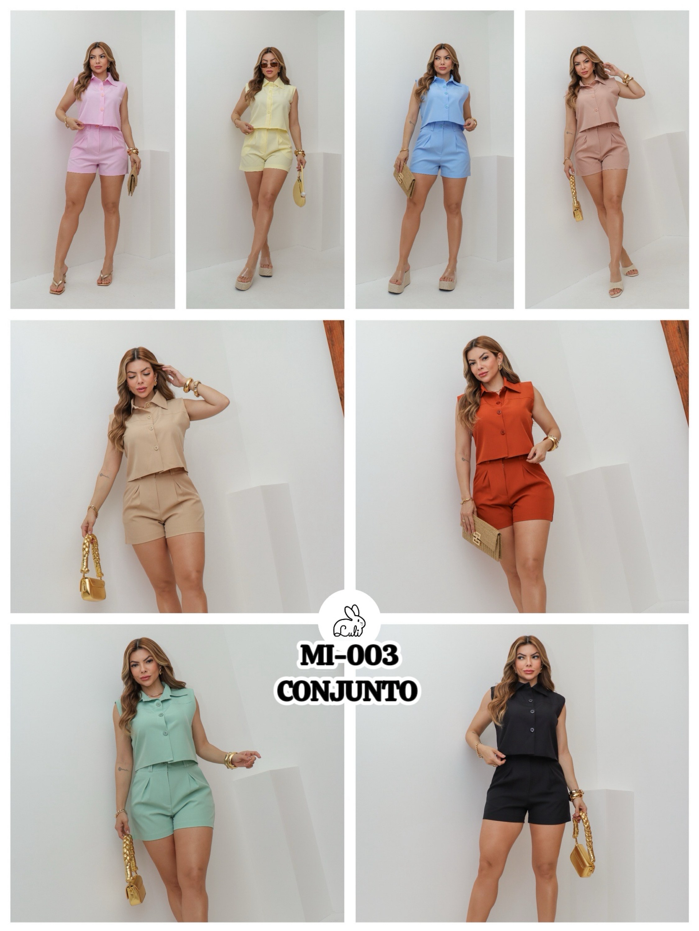 Kit 24 peças de Conjunto Blusa com Short/MI-003