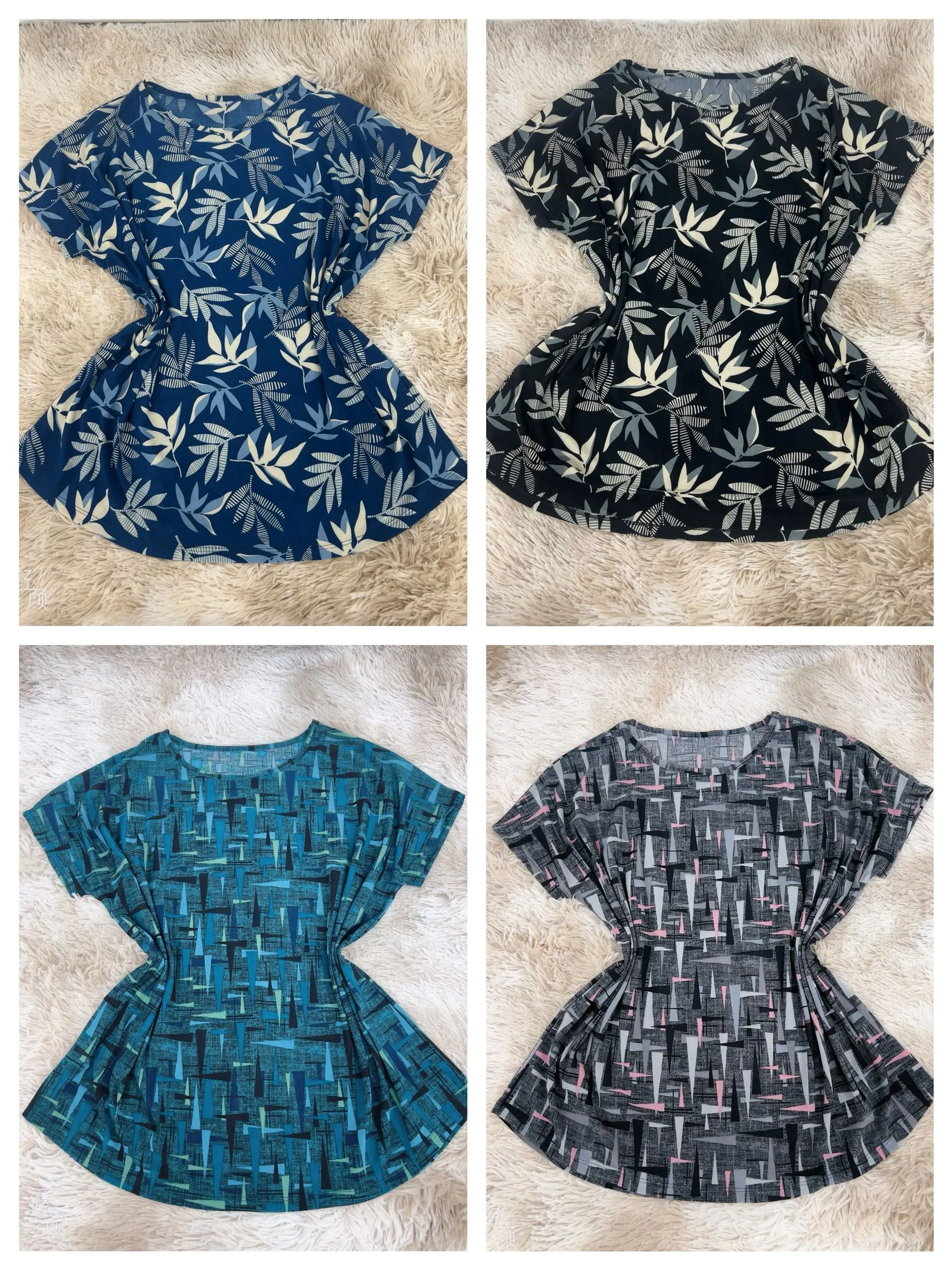 Blusa feminina plus size manga curta estampada diversas cores