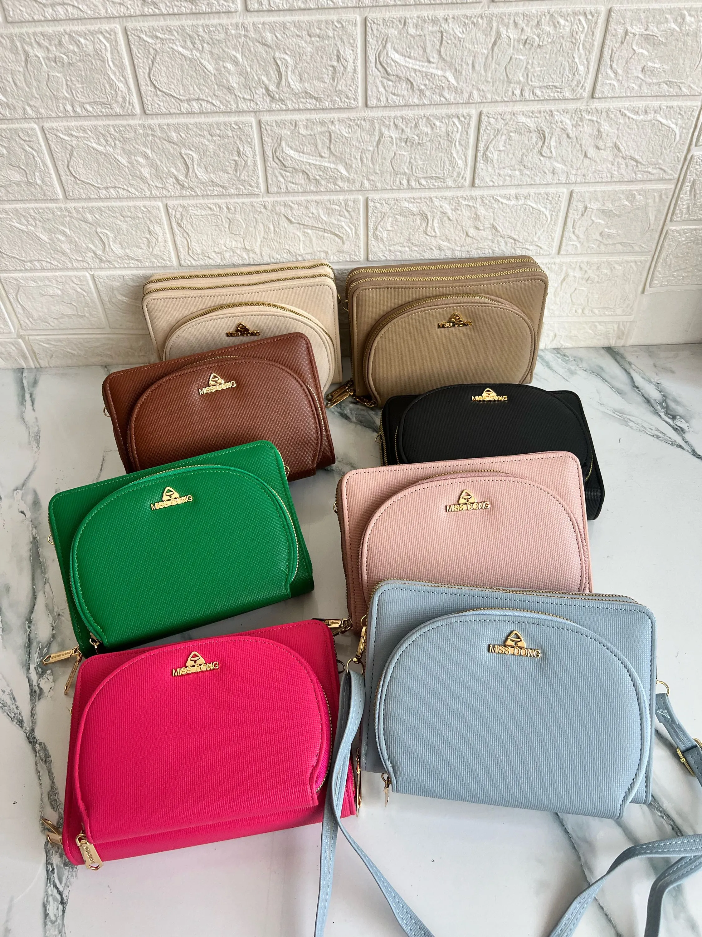 Bolsa feminina porta celular 3ziper