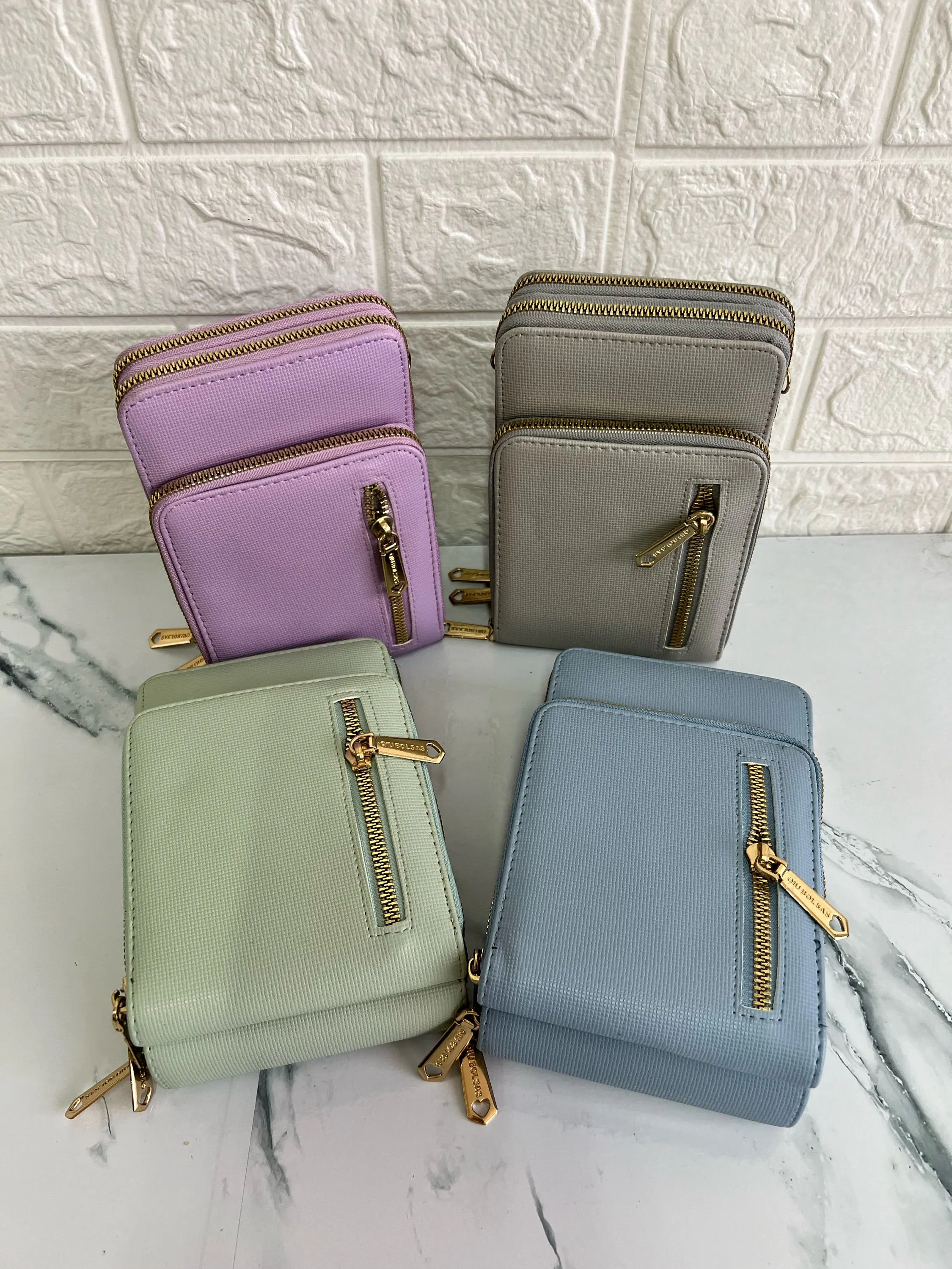 Bolsa feminina porta celular 3ziper