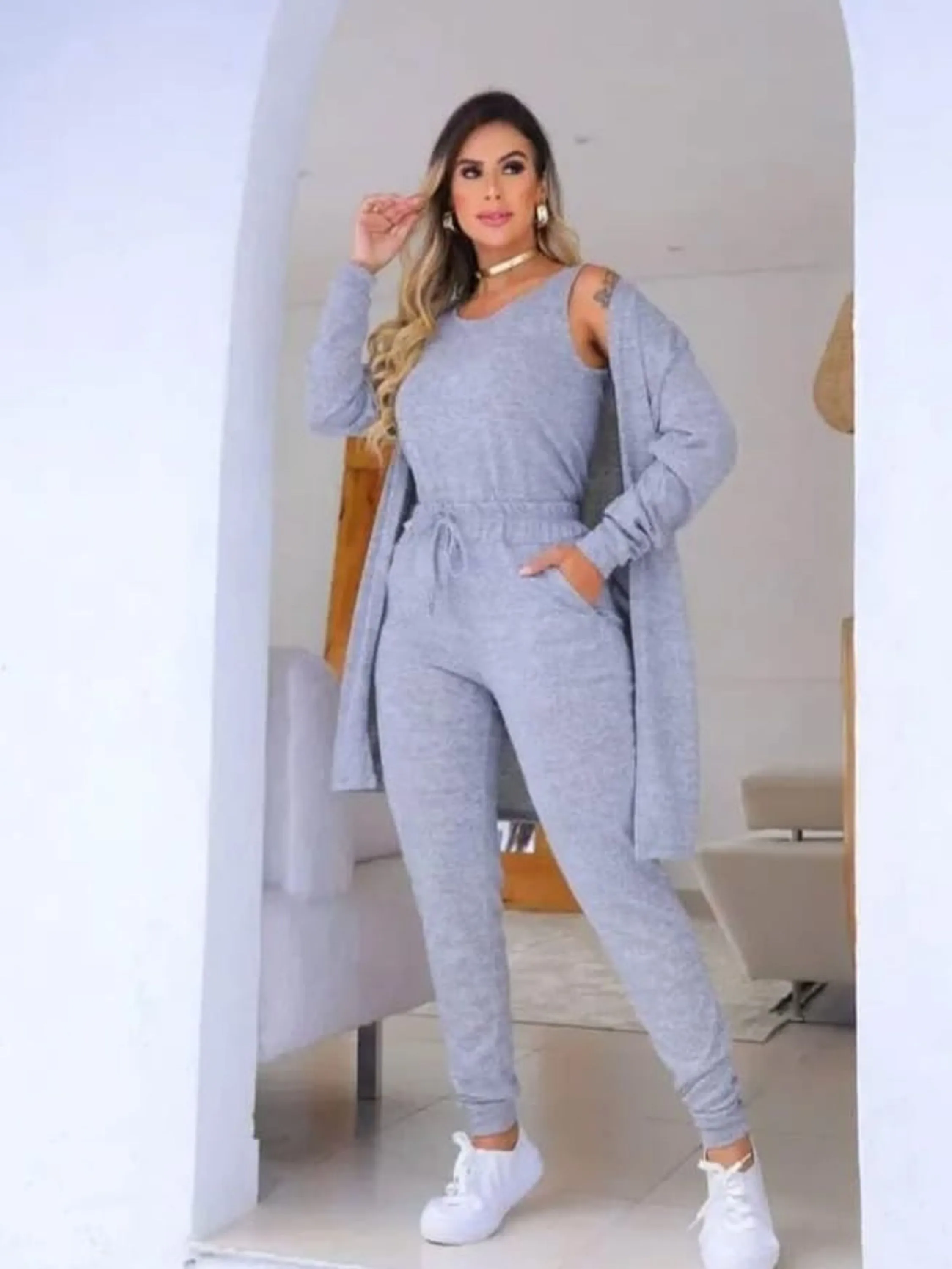 Conjunto Feminino Lanzinha 3 peças ⭐⭐