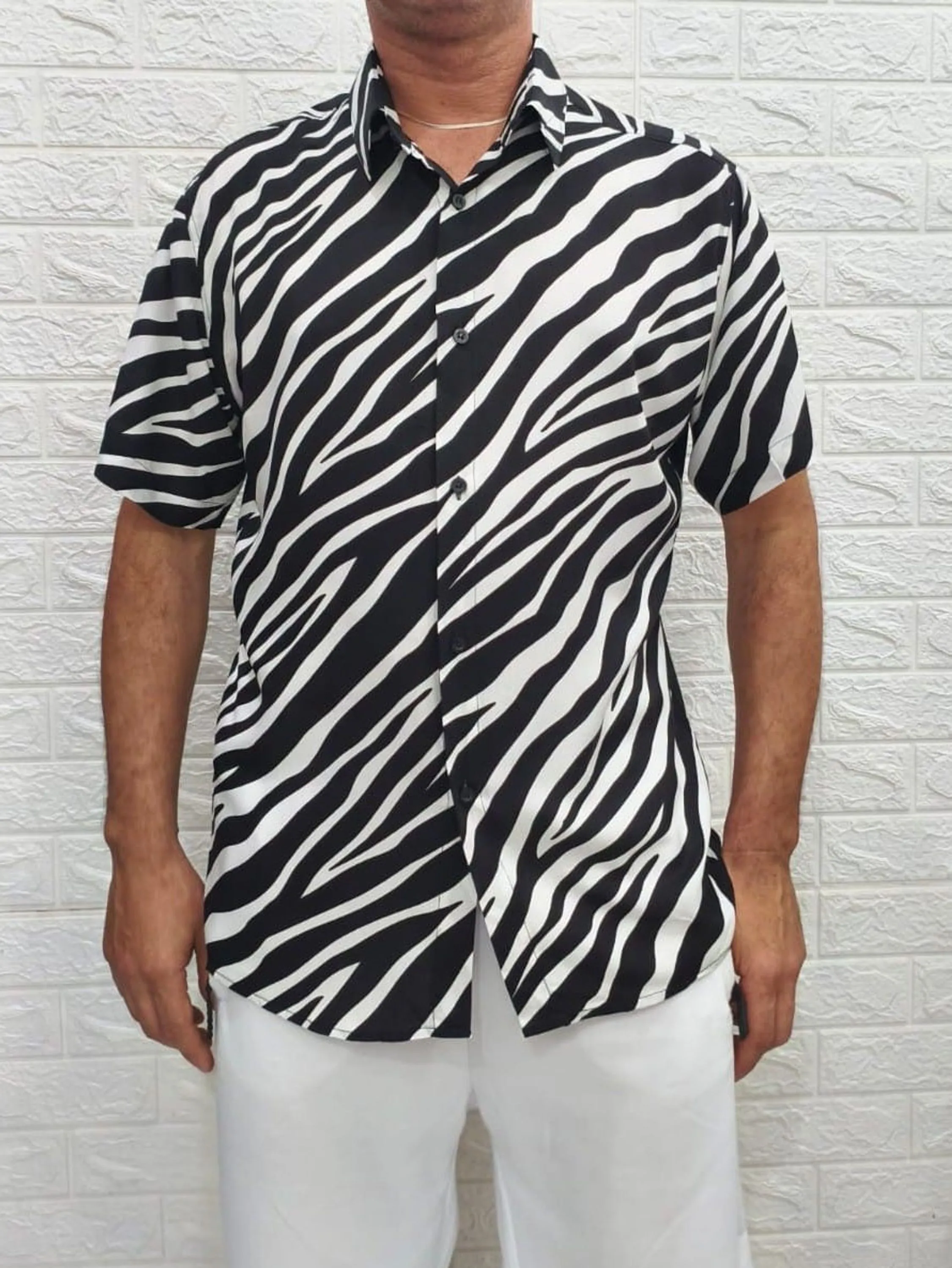 Camisa masculina social mauricinho animal print