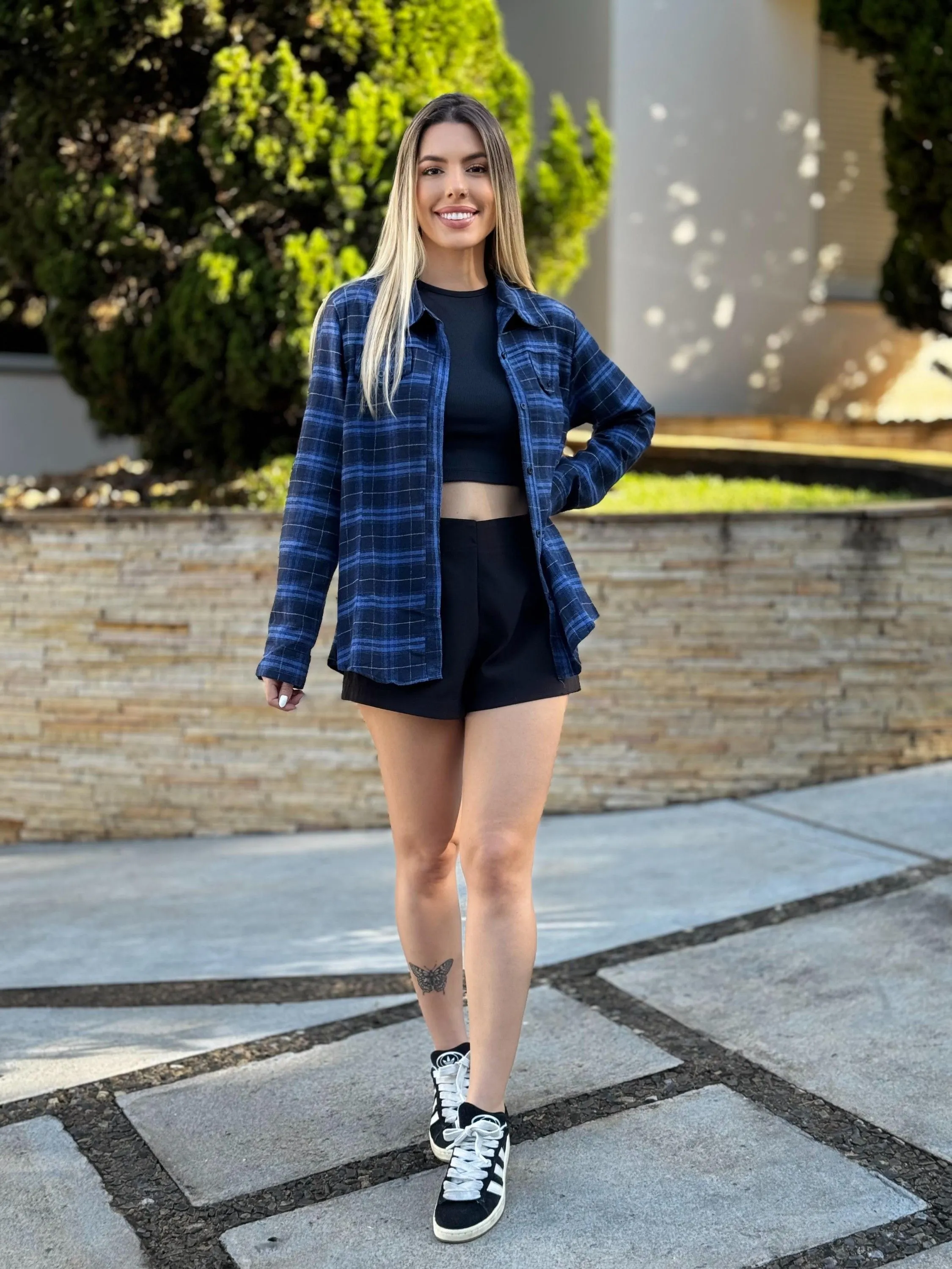 Camisa Xadrez Gola Feminina Flanelada ⭐⭐