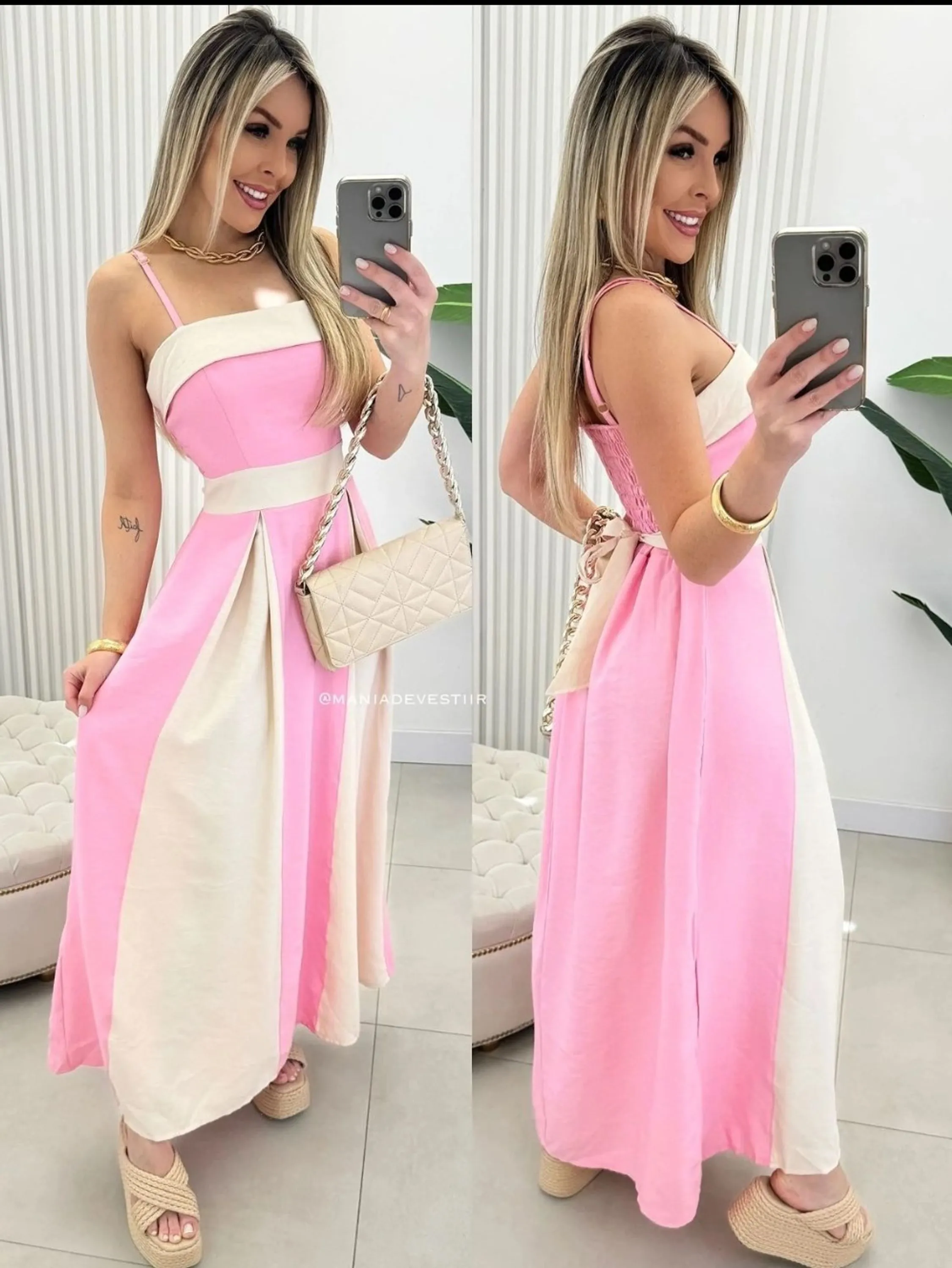 Vestido Feminino Longo em Viscolinho ⭐