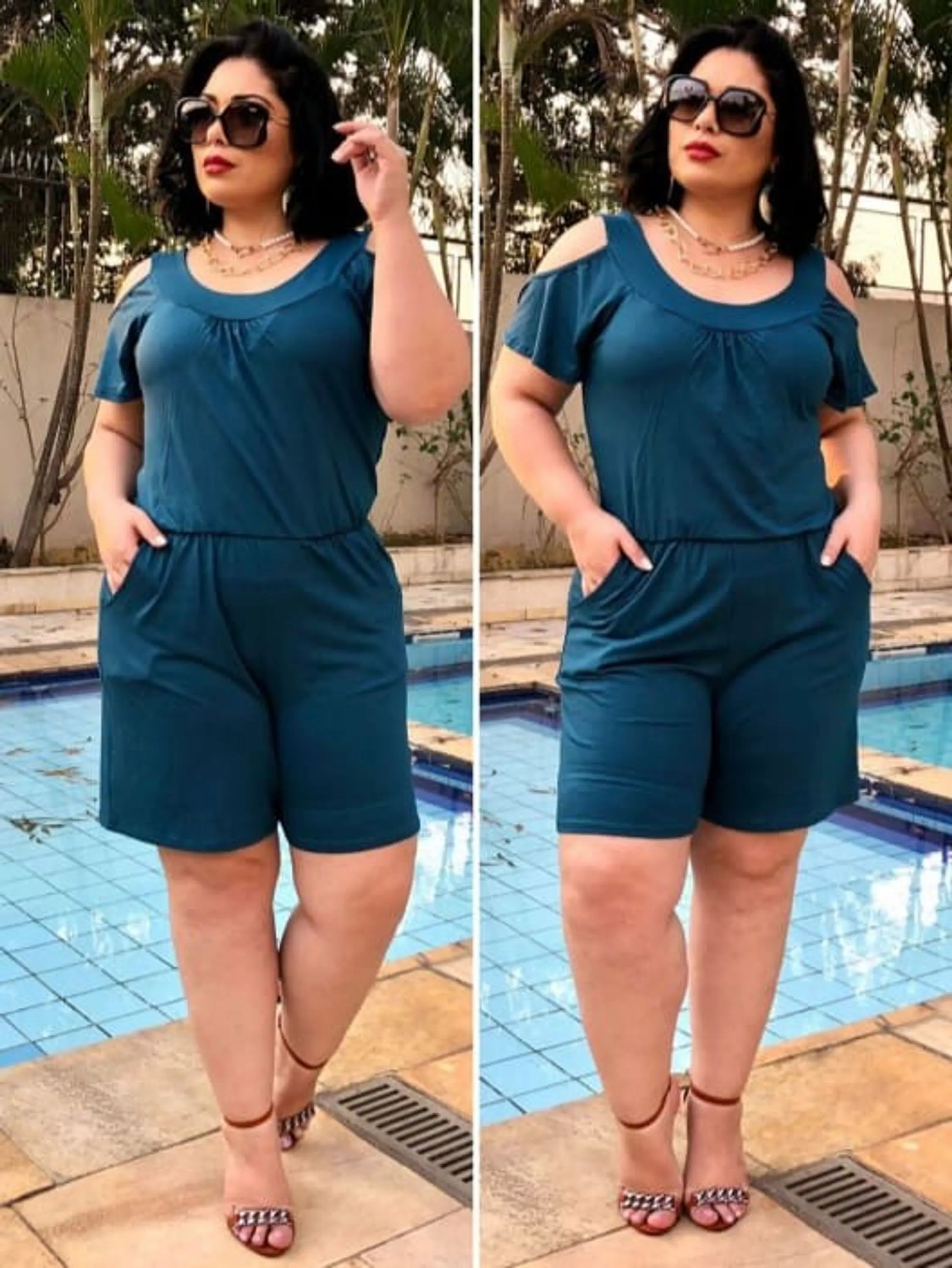 Macaquinho Plus Size Viscolycra ⭐