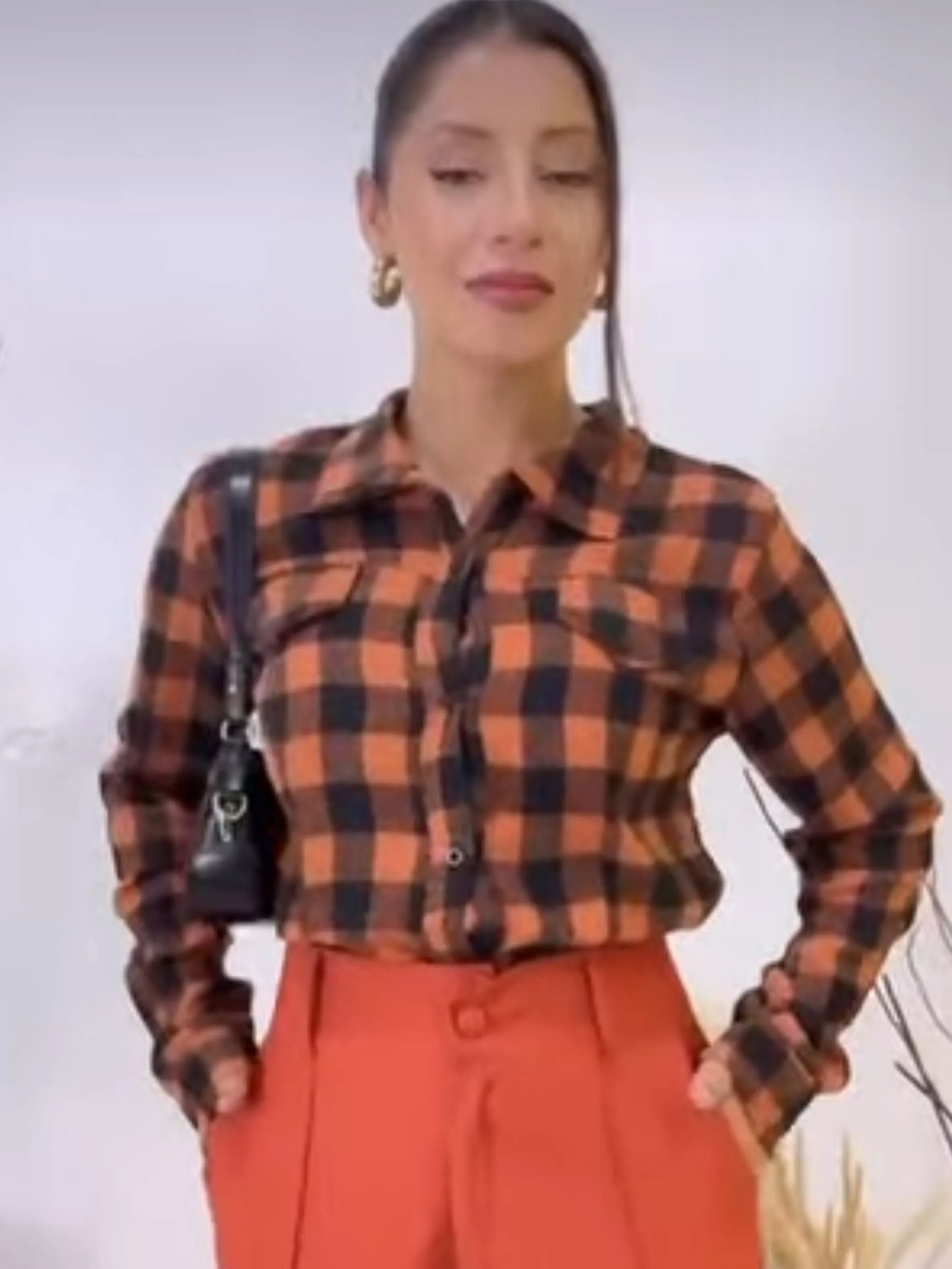 Camisa Feminina Xadrez Gola Flanelada ⭐⭐