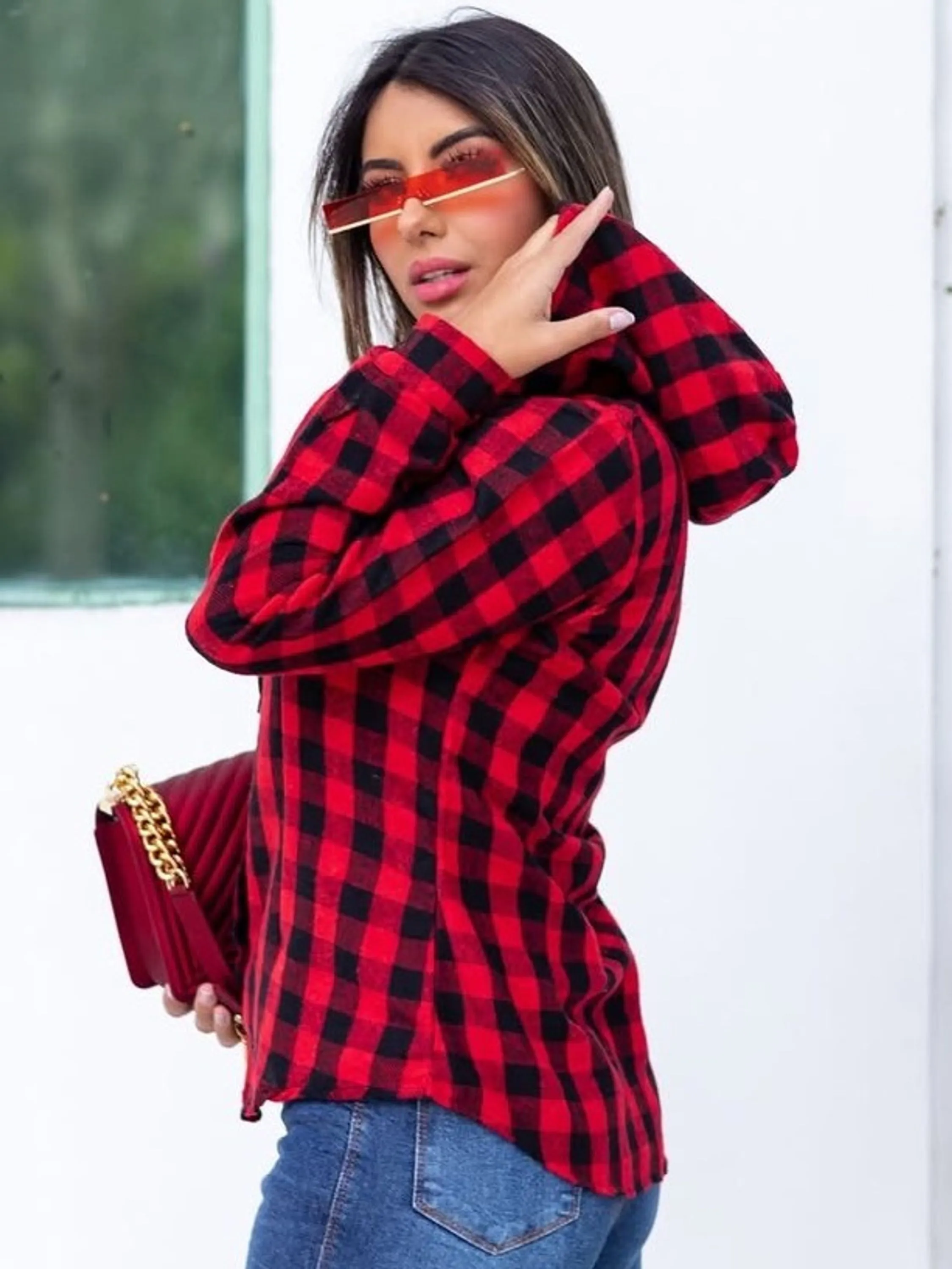 Camisa Feminina Xadrez Toca Flanelado ⭐⭐