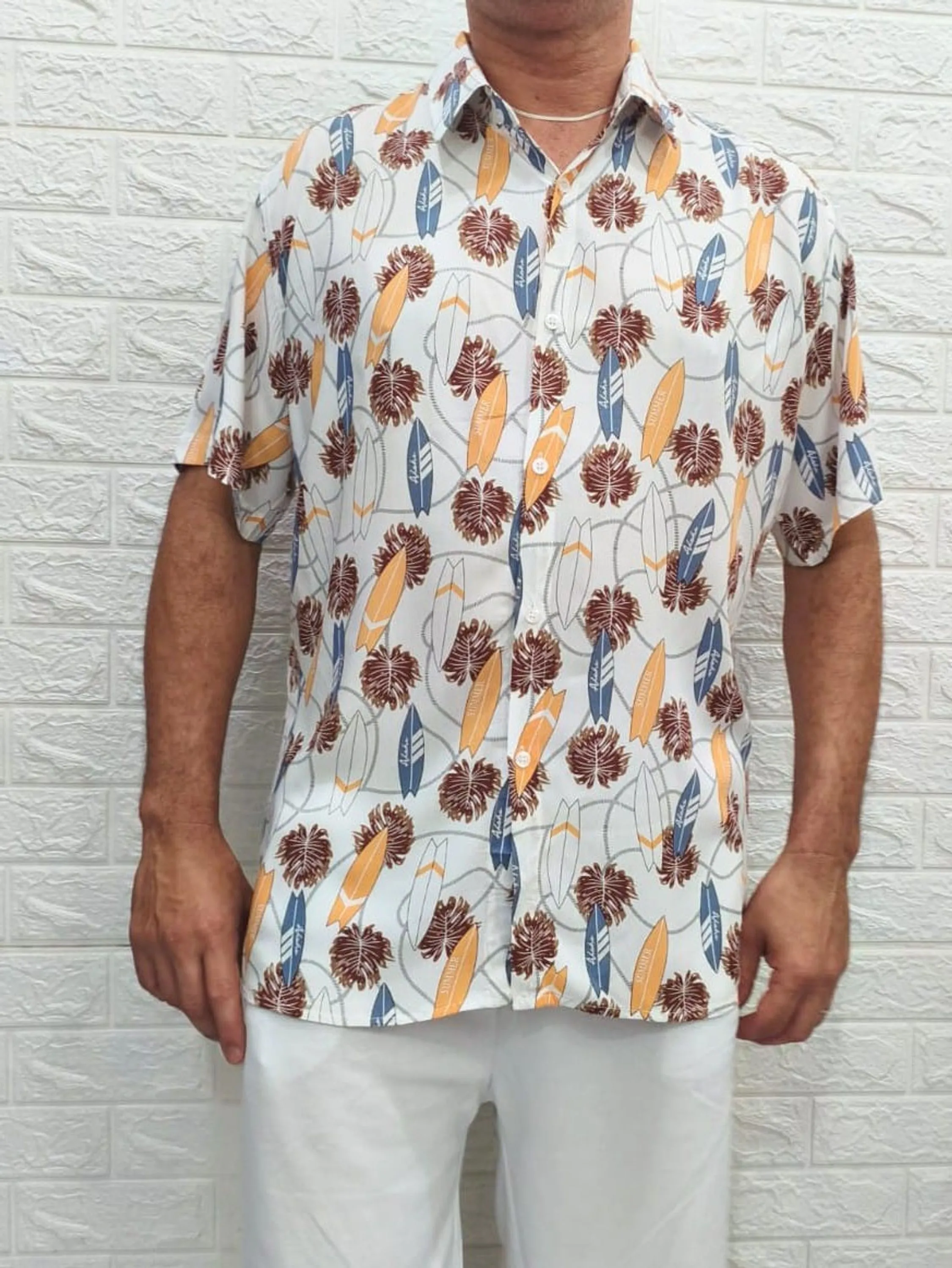 Camisa masculina social mauricinho manga curta