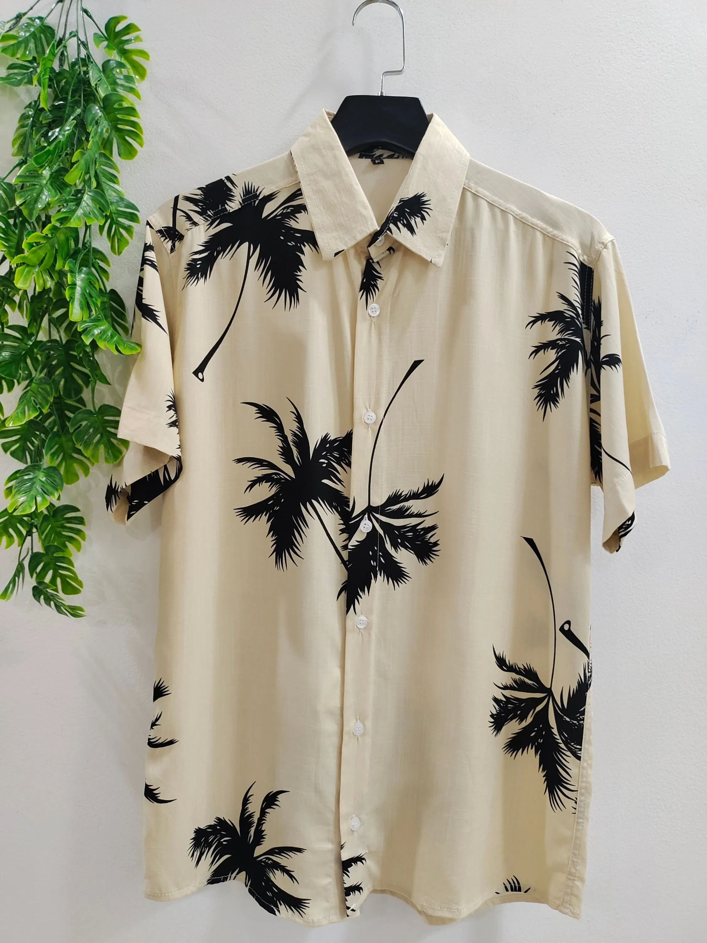 Camisa Floral Havaiana Praia Verão Masculino Manga Curta De Botão Tecido Viscose