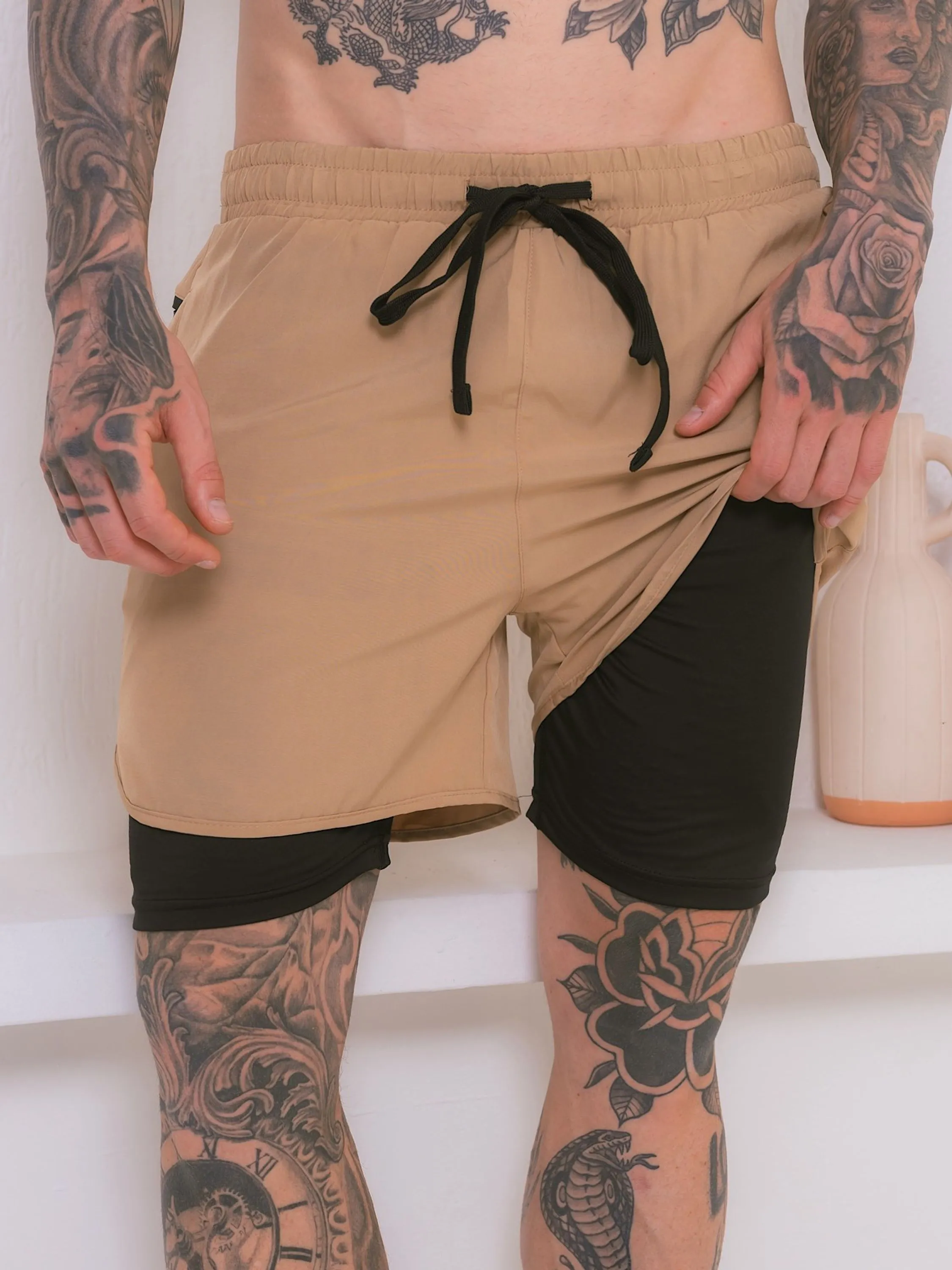 Bermuda 2 em 1 Com Short Interno Térmico Masculino