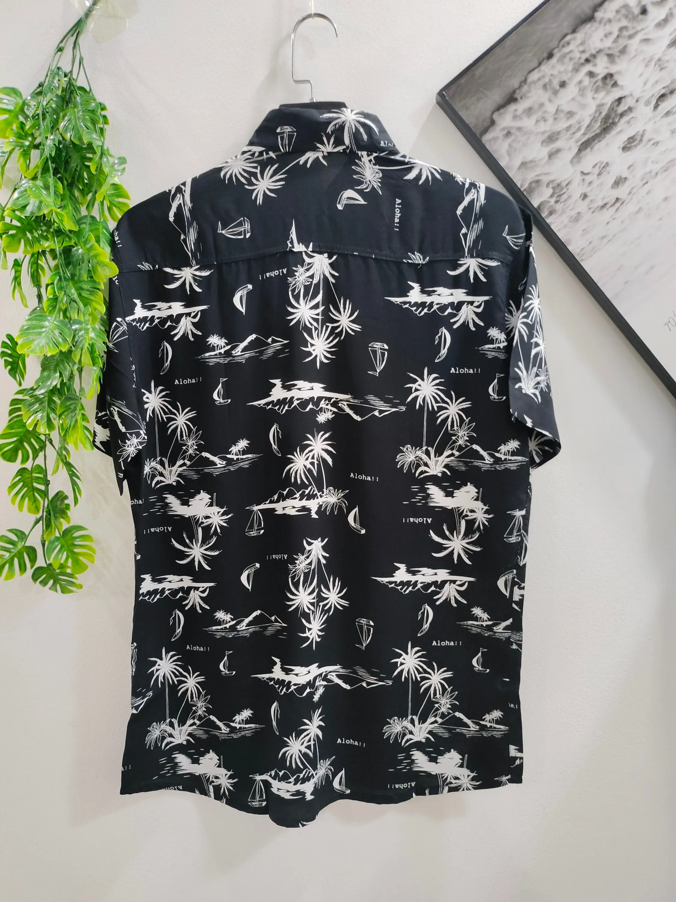 Camisa Floral Havaiana Praia Verão Masculino Manga Curta De Botão Tecido100% Viscose  encolhe um pouquinho