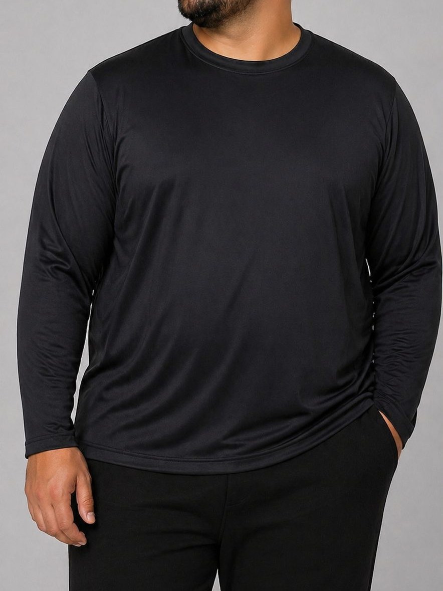 Kit 12 Manga Longa Masculina Poliéster Plus