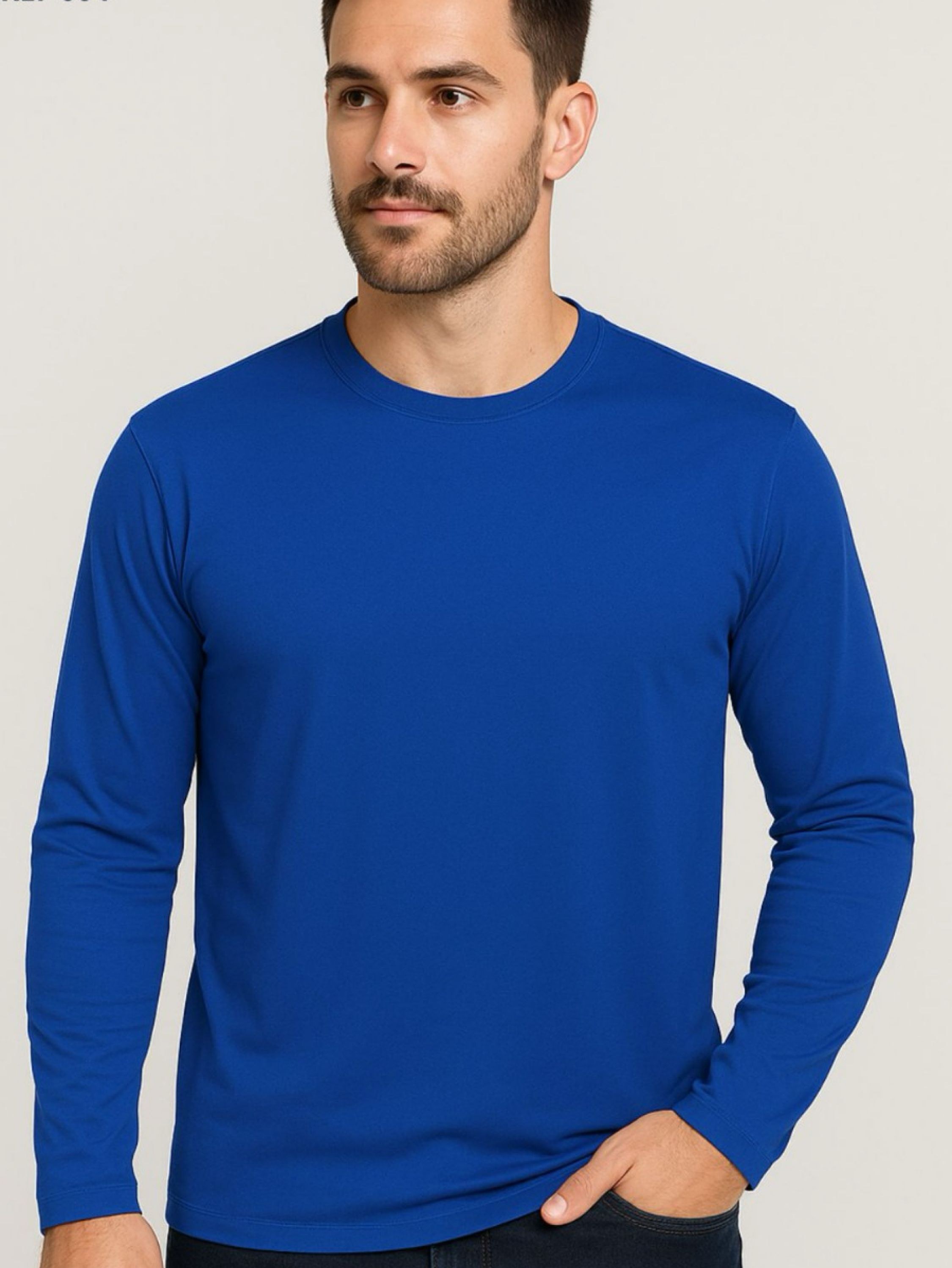 Camiseta Manga Longa Masculina Poliéster