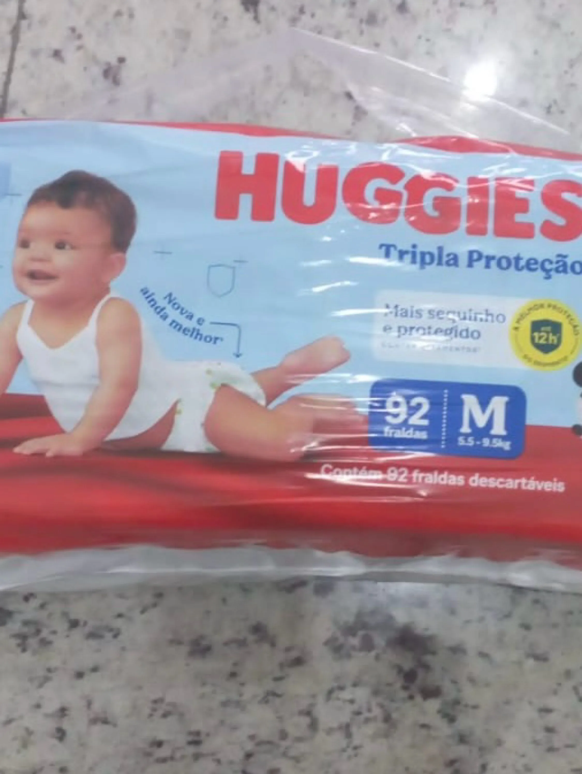 Fralda Infantil Huggies Tripla Proteção Mega M 92 Uni