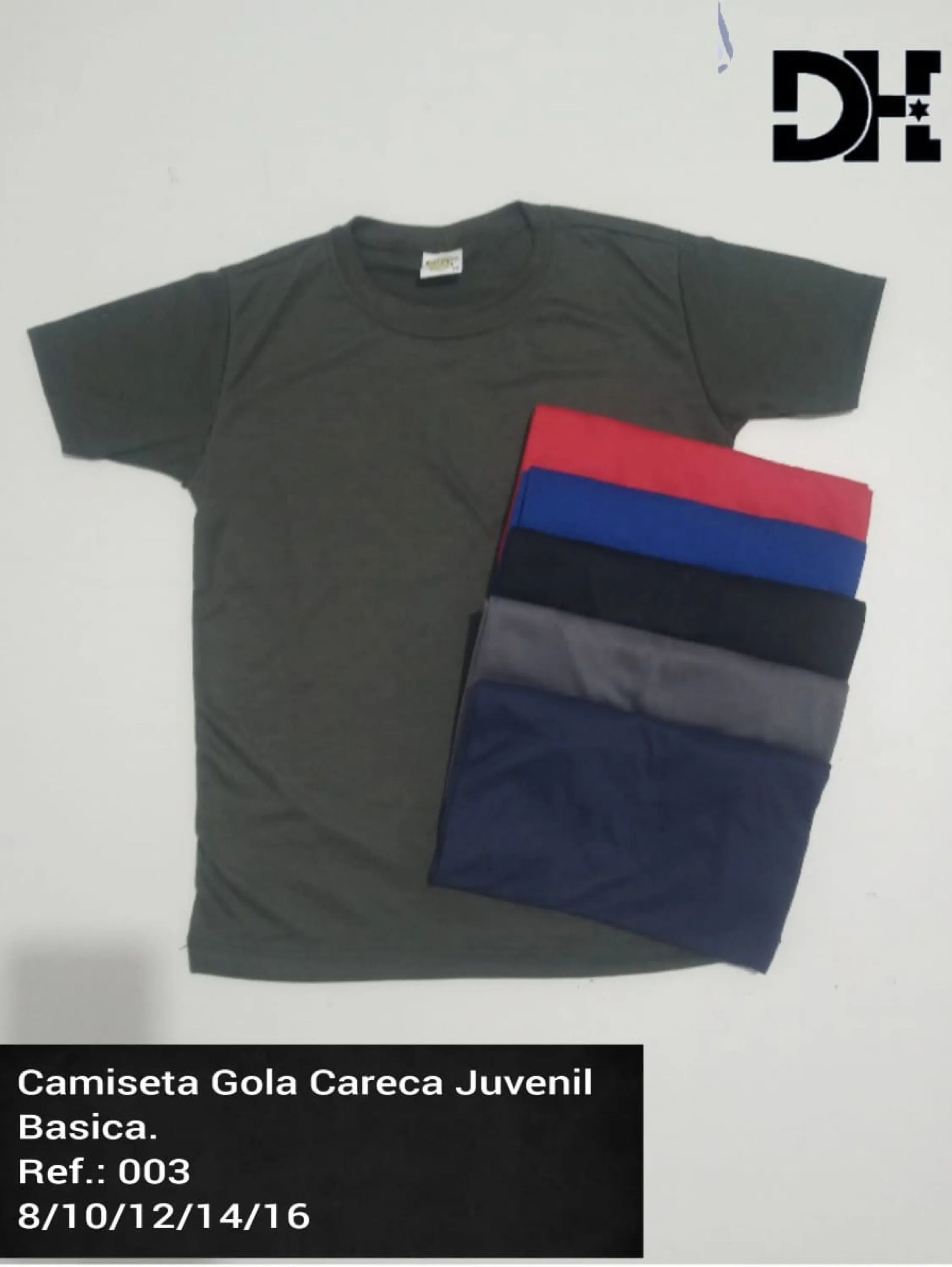 CAMISETA INFANTIL MANGA CURTA POLIESTER