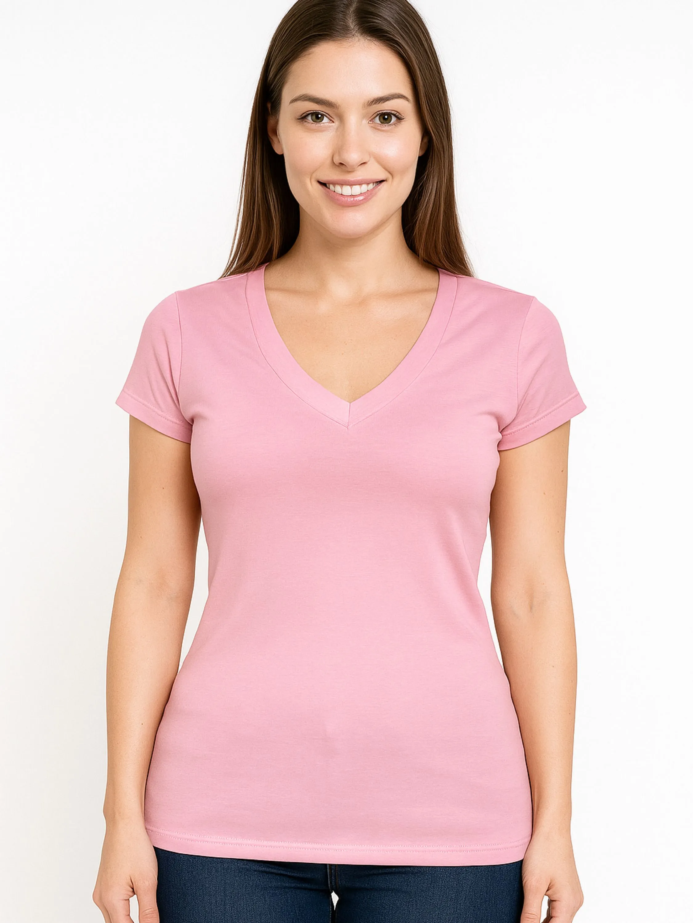 Kit 10 Blusa Viscolaycra Gola V