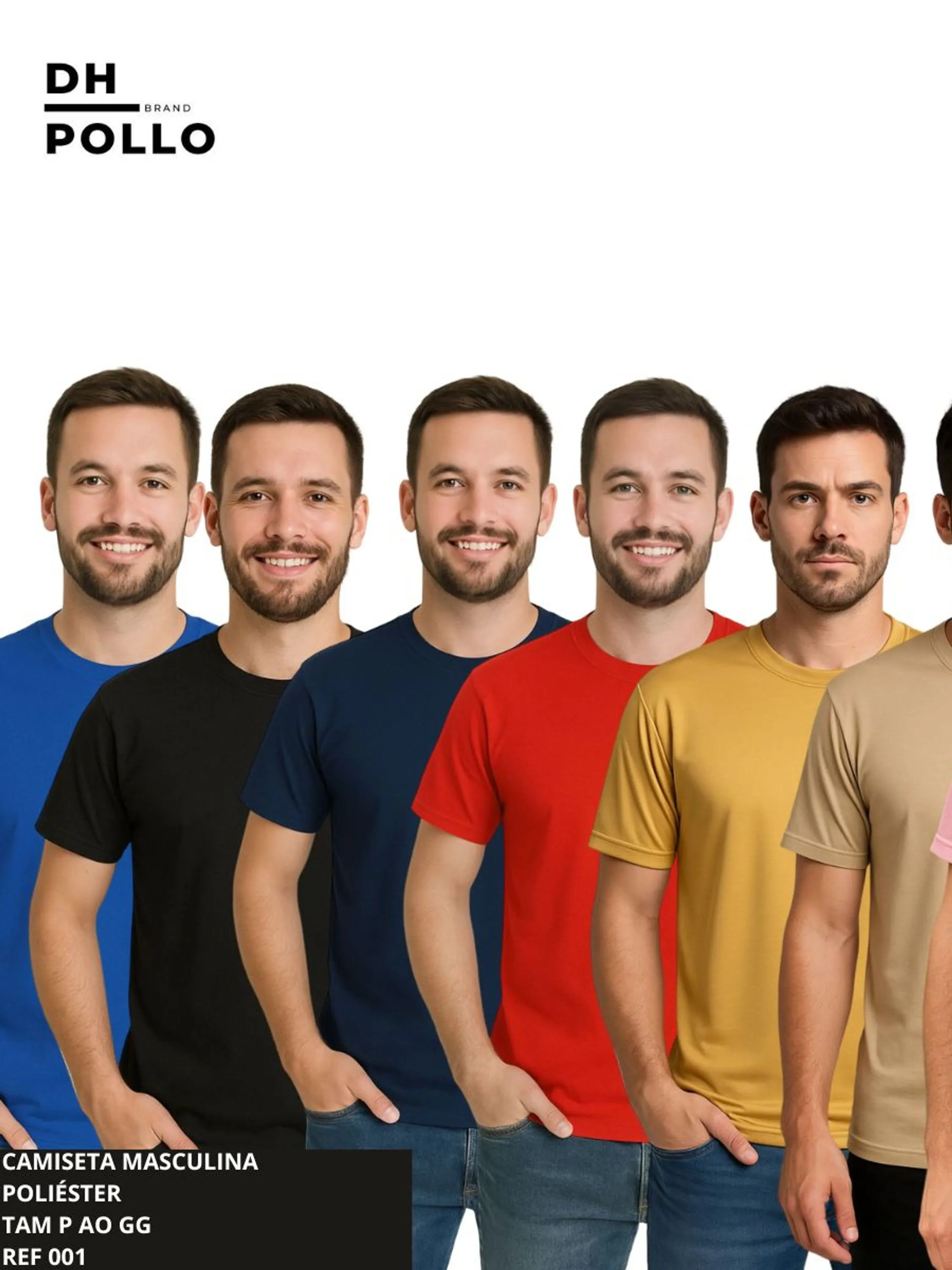 CAMISETA MANGA CURTA EM POLIESTER