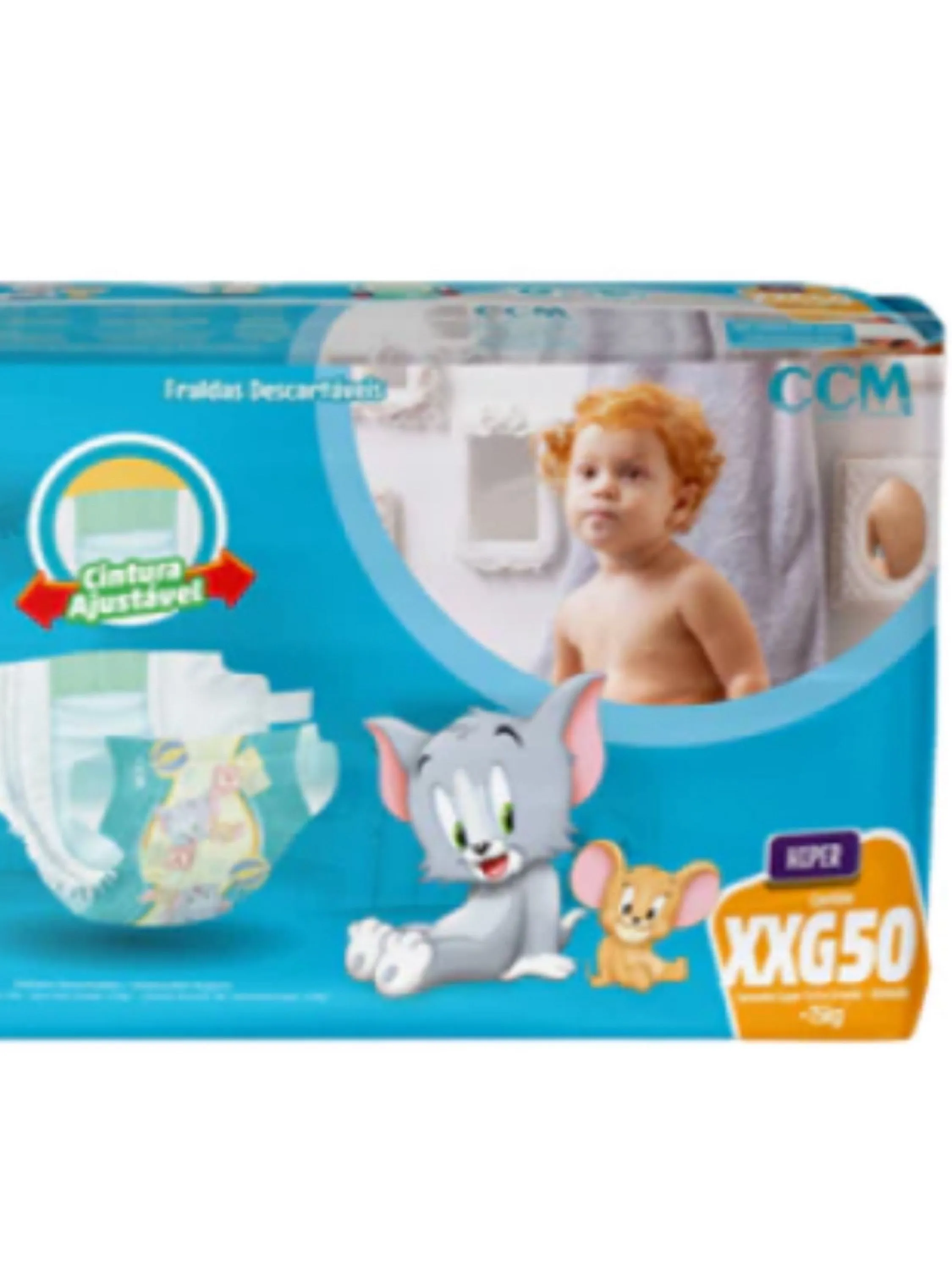 Fraldas Descartavel Tom e Jerry Hiper Pacote Tamanho XXG - 50 Unid