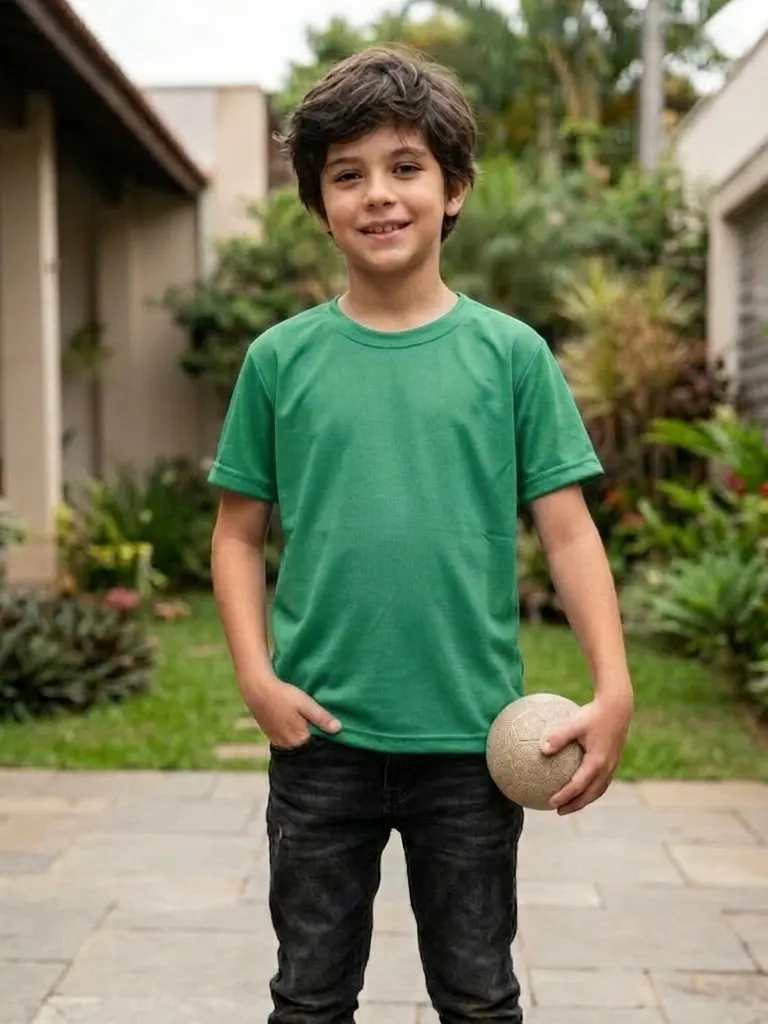 Kit 12 Camisetas Infantil Juvenil Poliéster