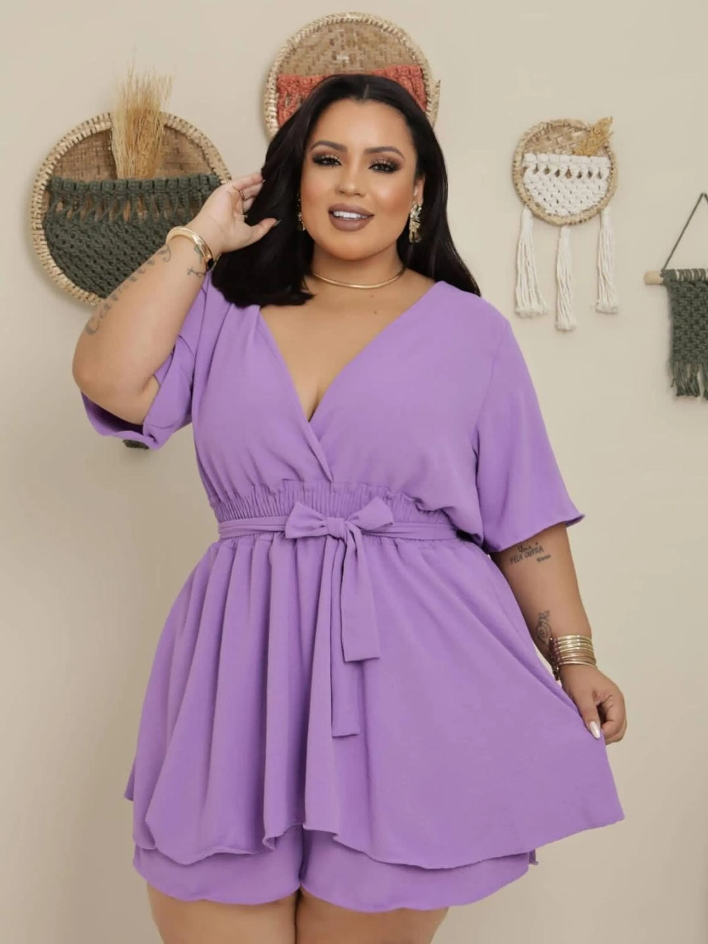 Macaquinho plus size