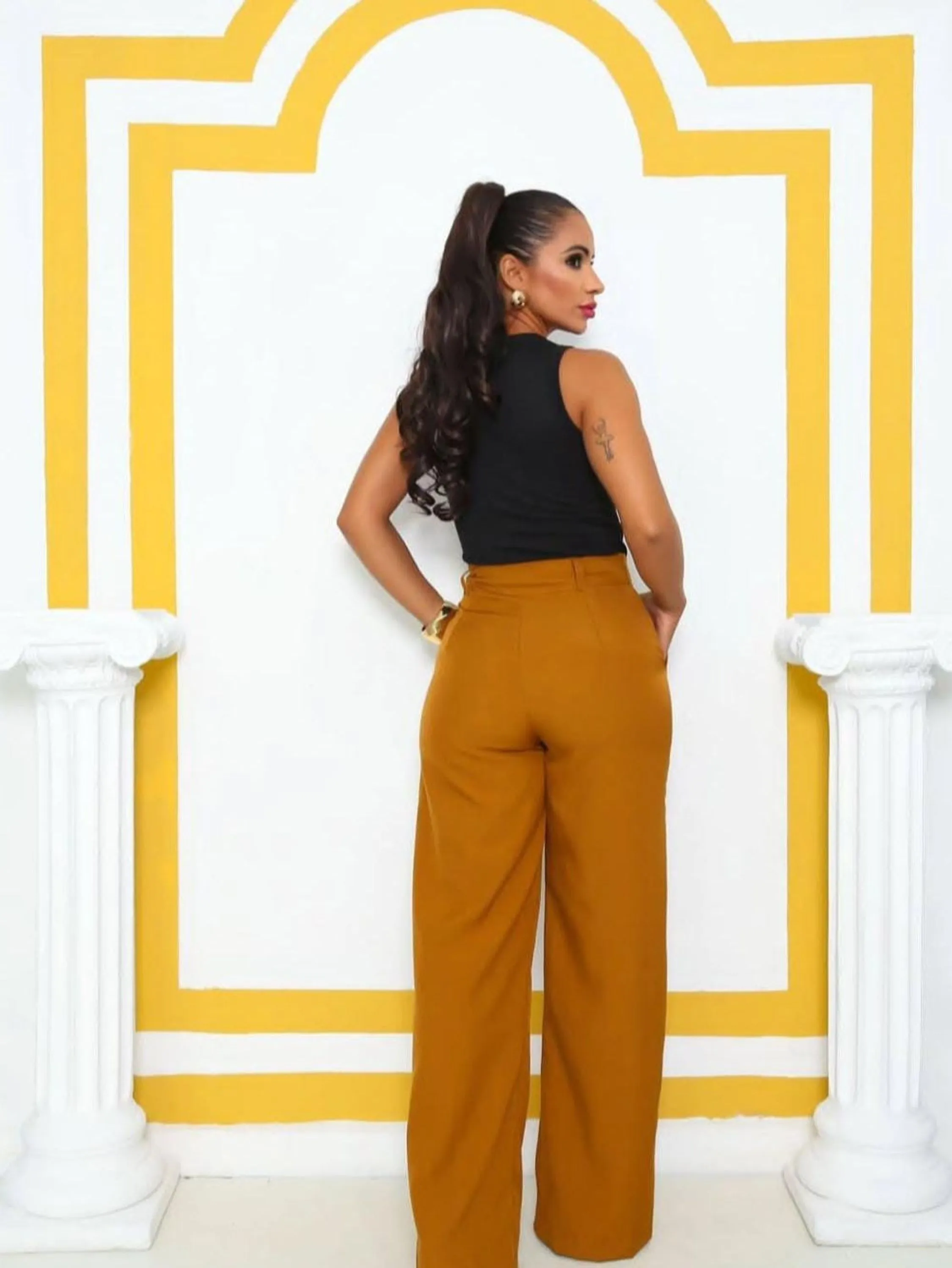 Calça pantalona social
