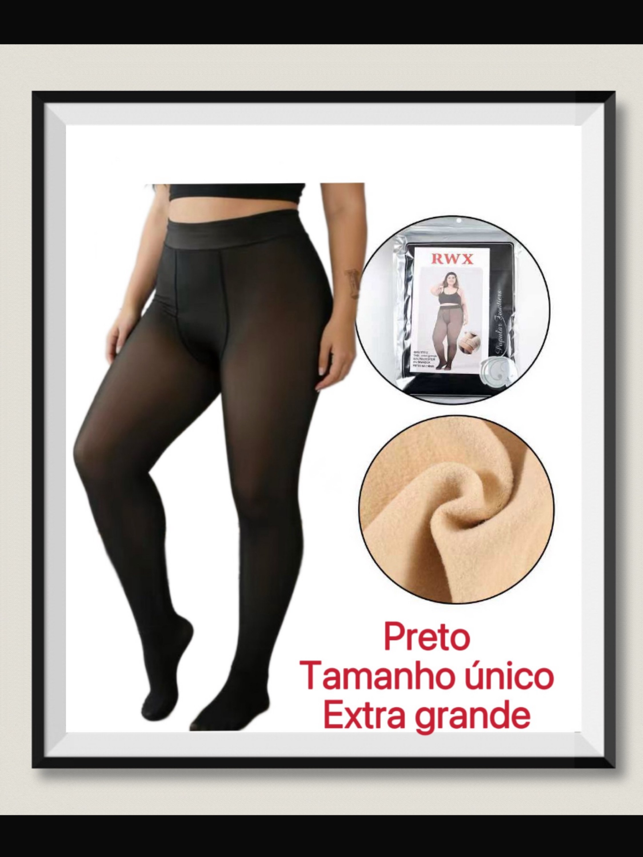 Pacote com 12 meias calças TRANSLÚCIDAS Plus size