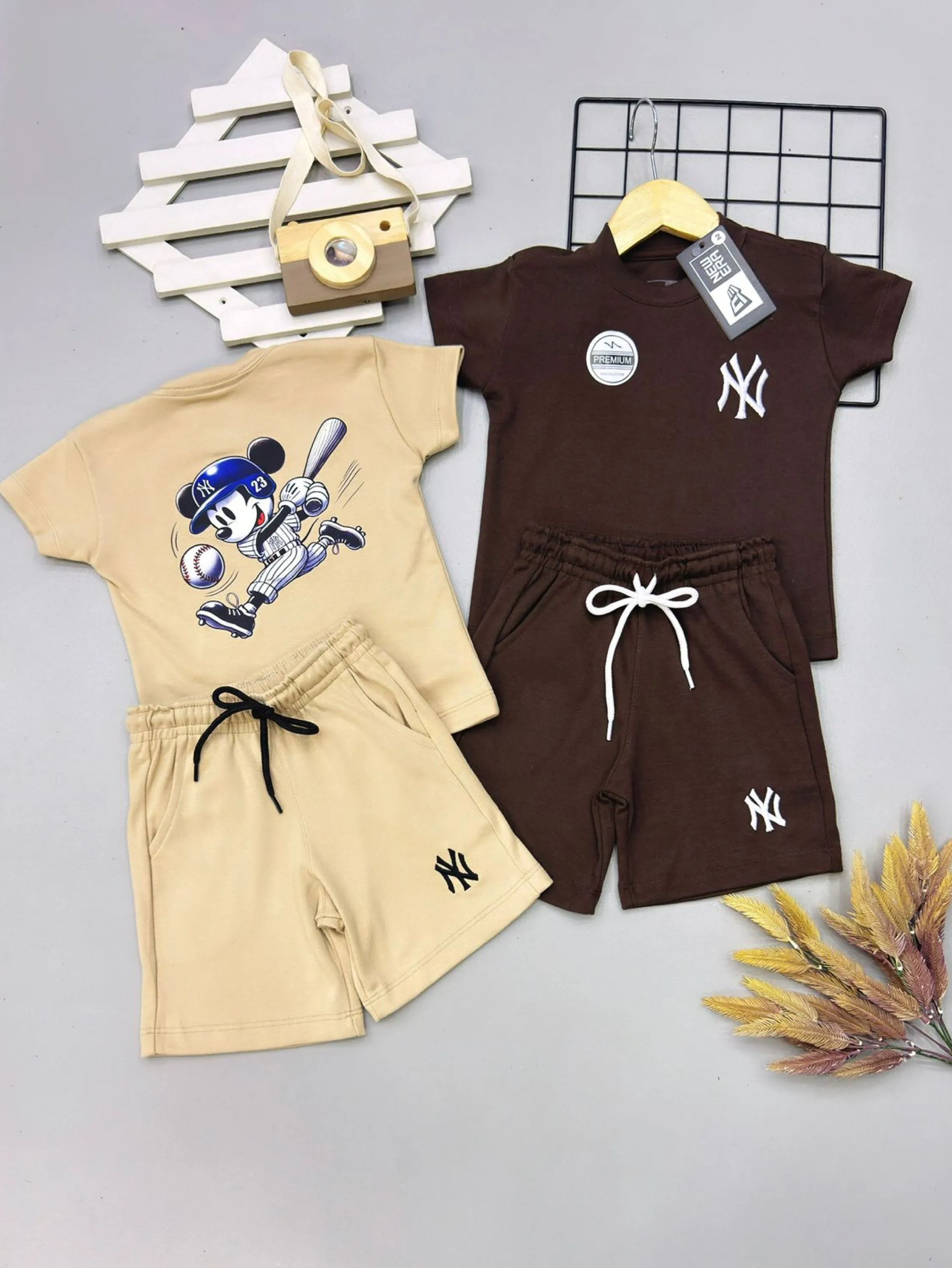 Conjunto shorts e camiseta infantil/juvenil