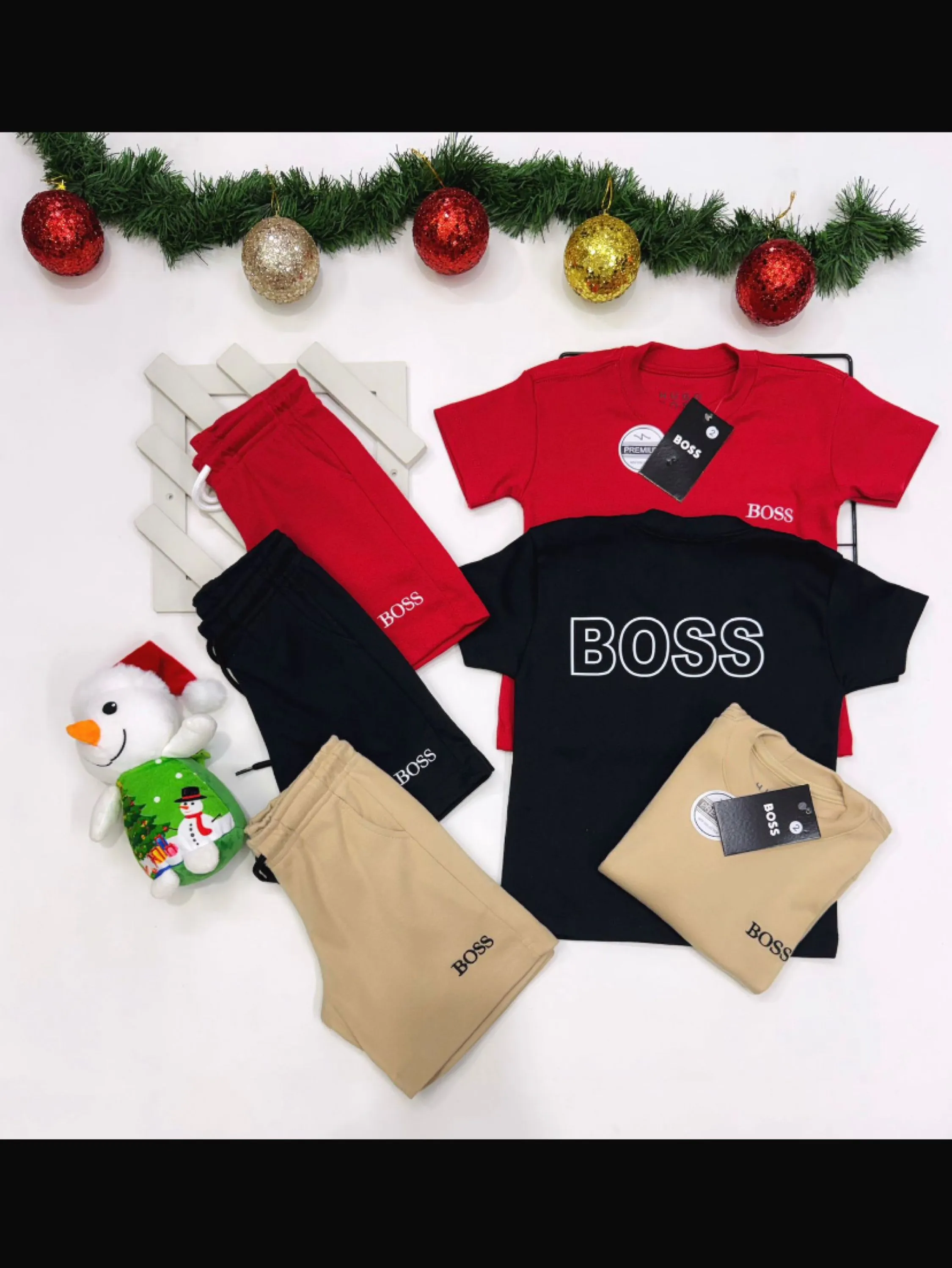 Conjujto Boss tecido malhão infantil /juvenil