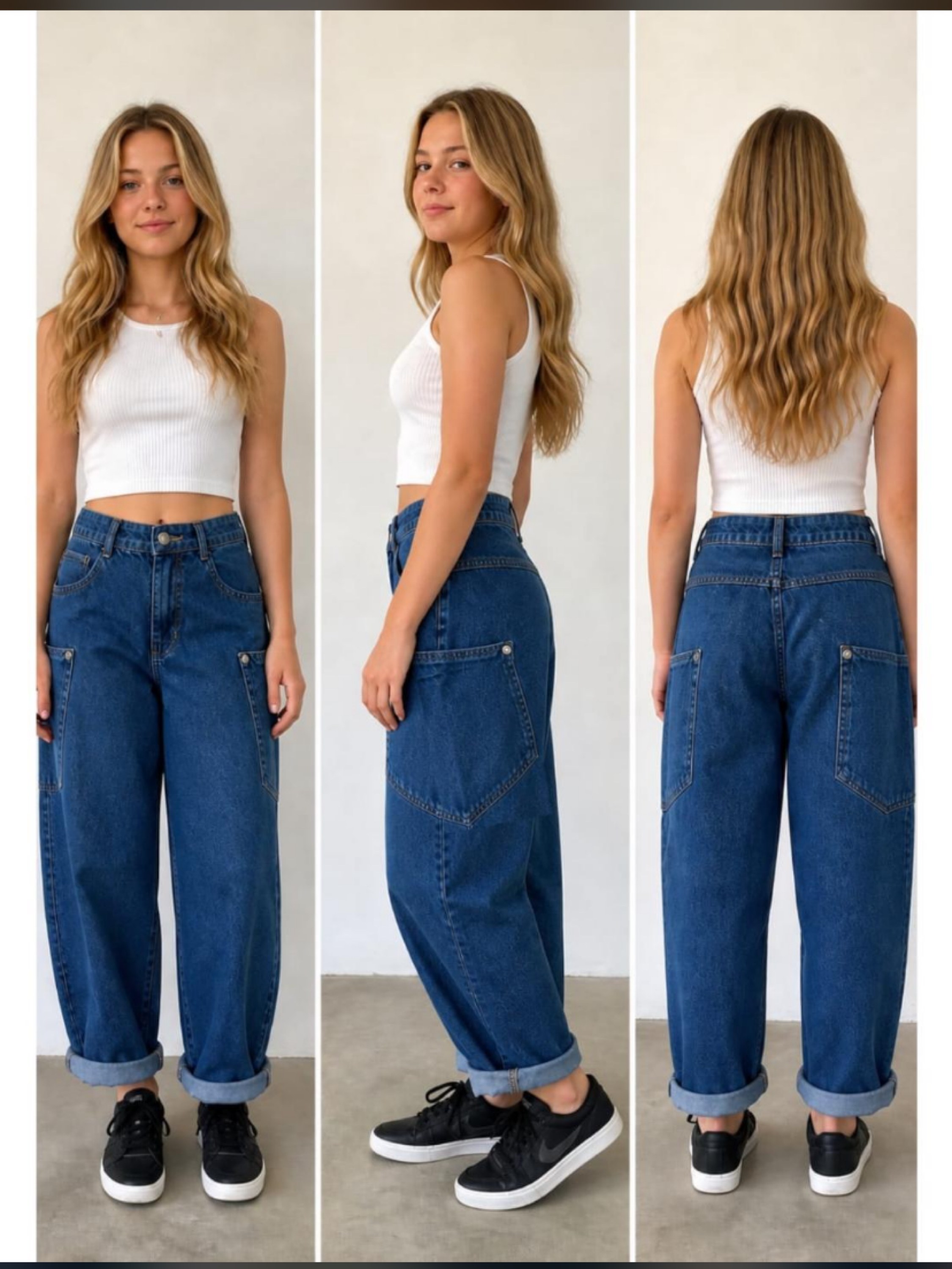 Calça jeans beg feminina masculina