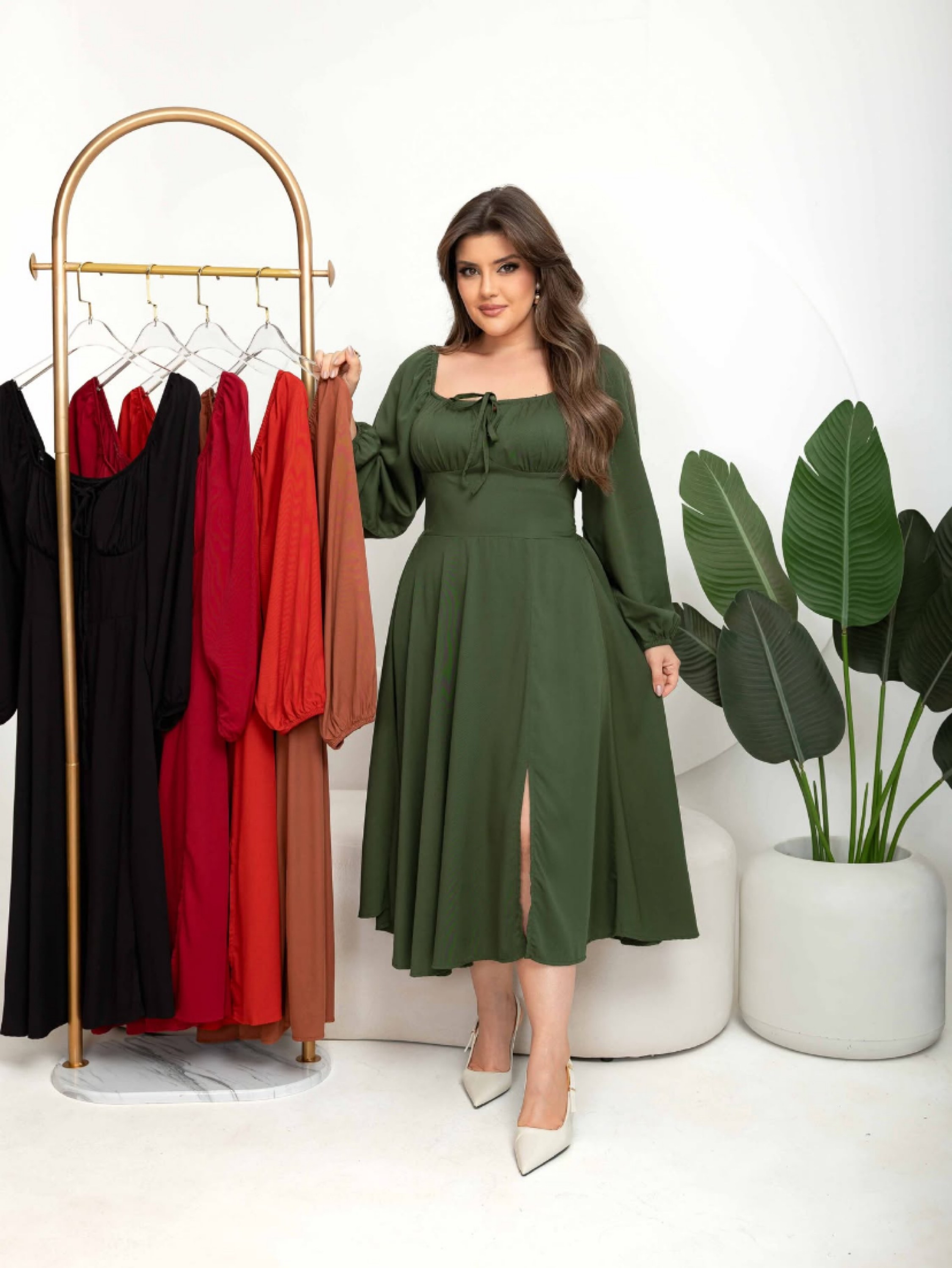 Vestido Estela manga longa