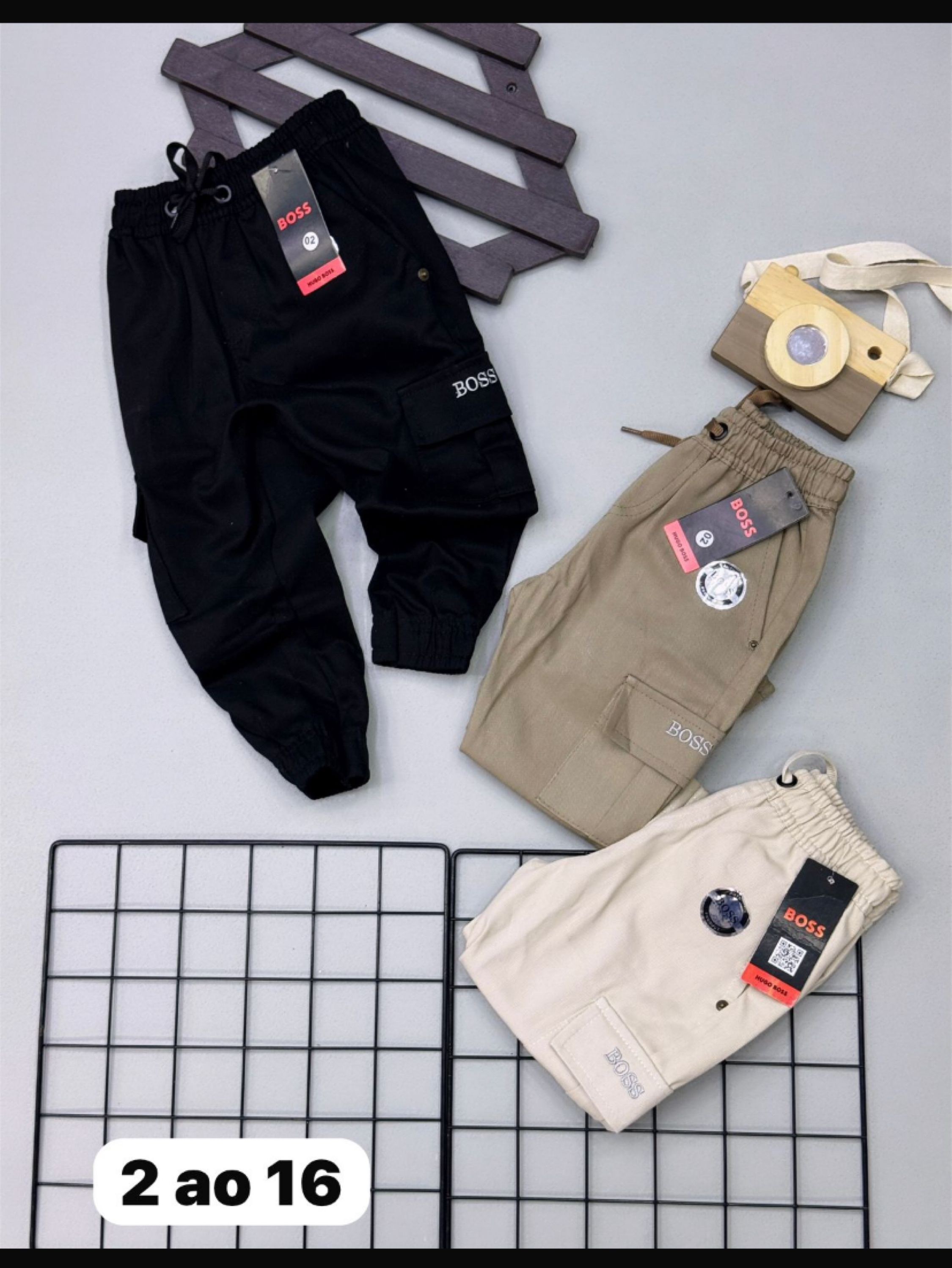 Calça cargo Brim infantil /juvenil boss
