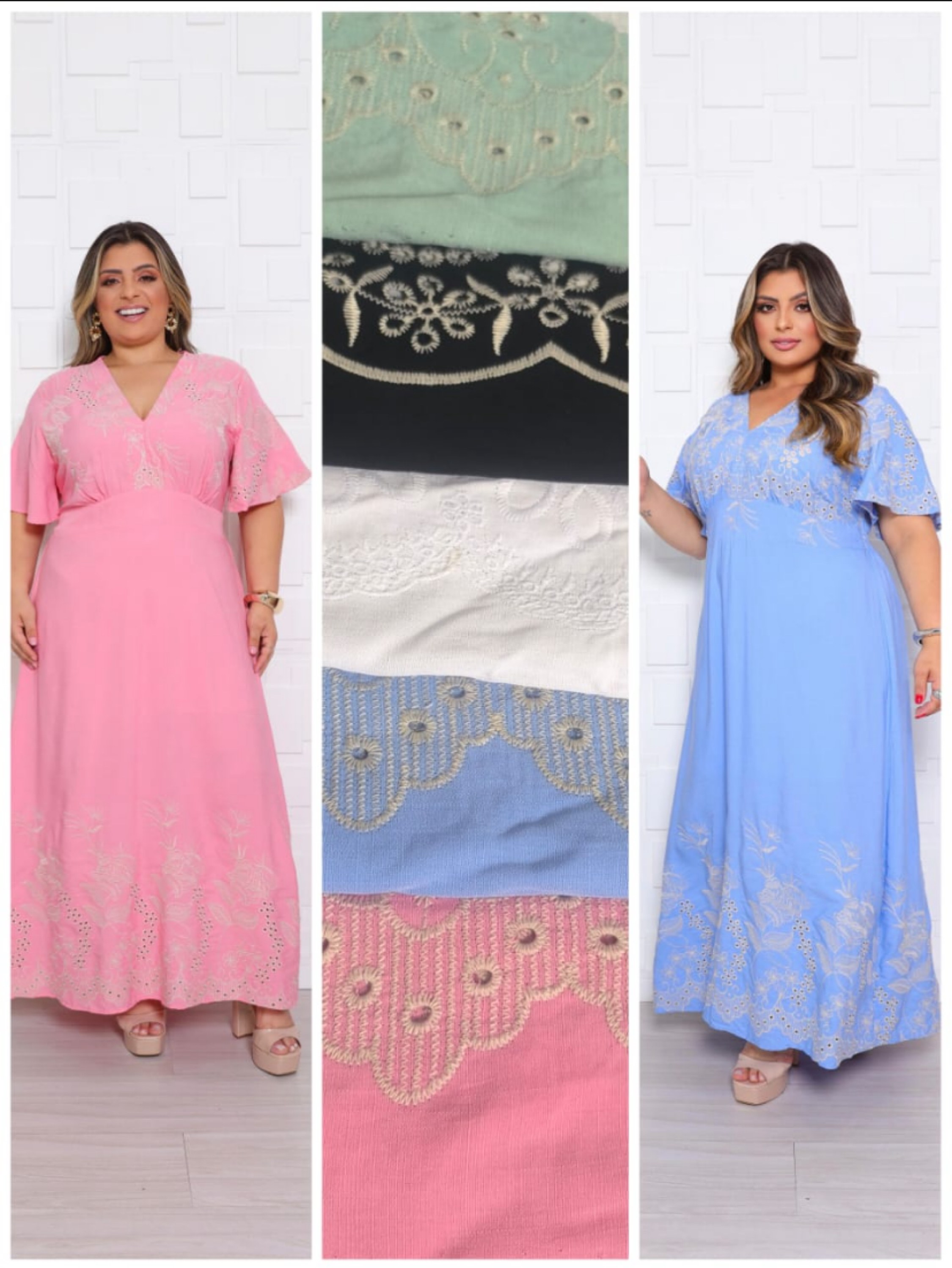 Vestido anabella Plus size bordado