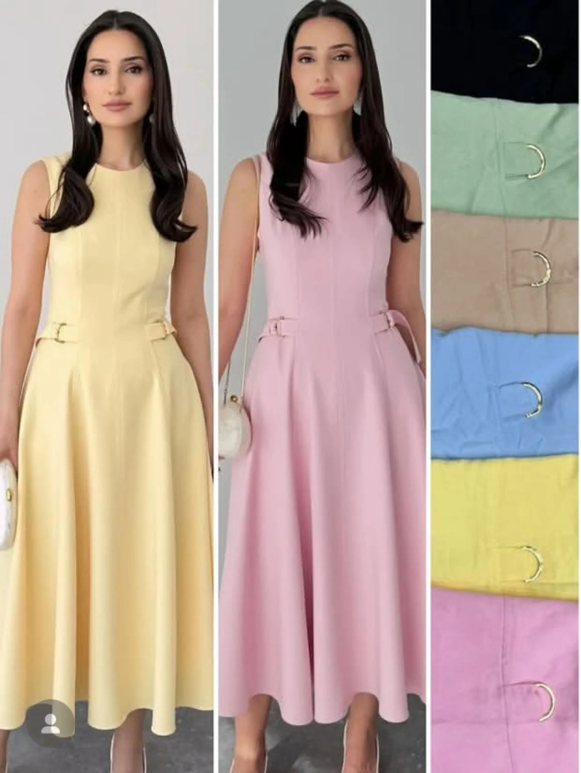 Vestido mídi tecido sensorial veste até 40