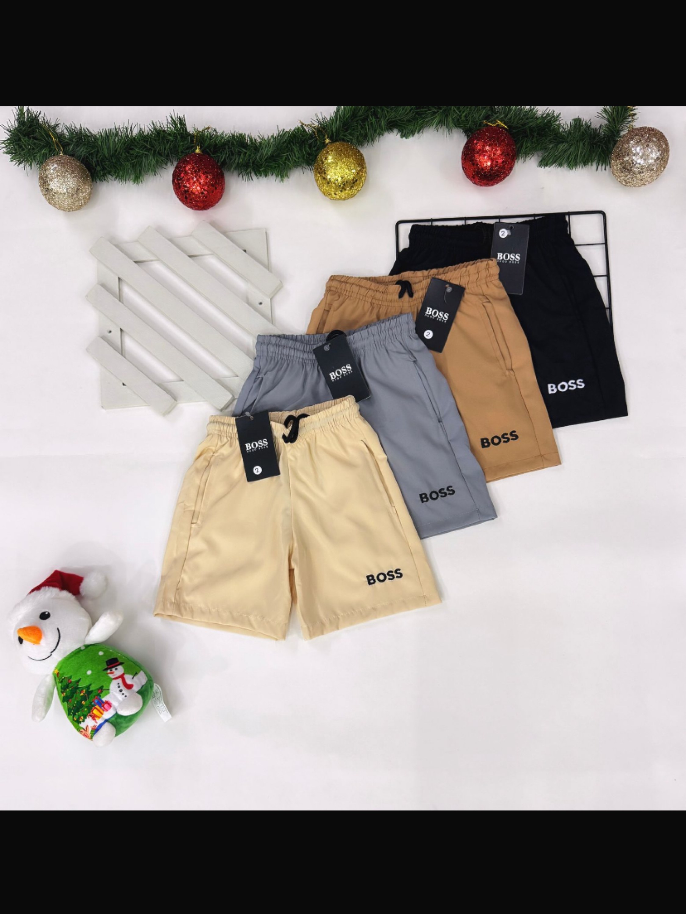 Bermuda tactel Boss infantil/juvenil