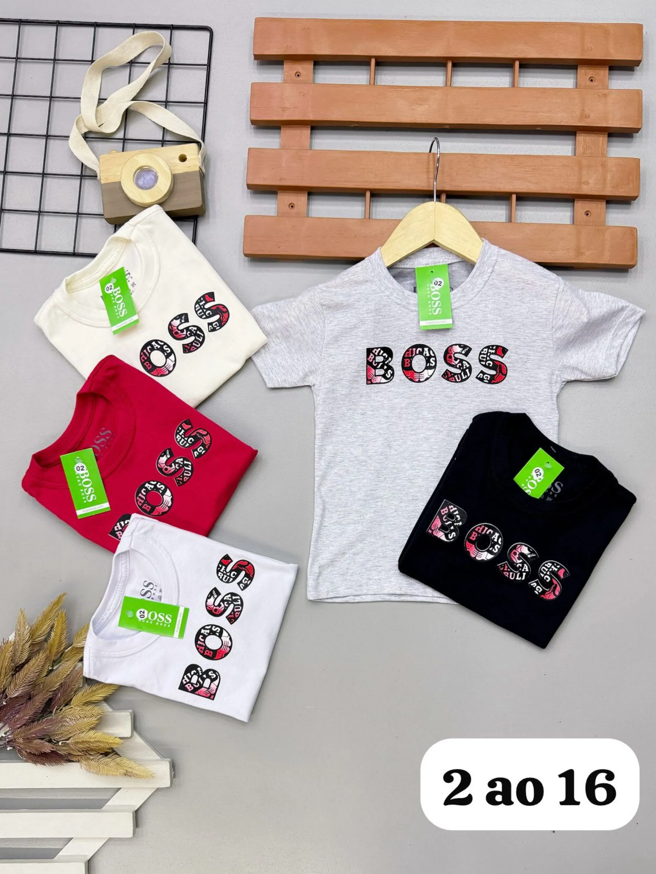 Camiseta Boss infantil /juvenil 100%algodao