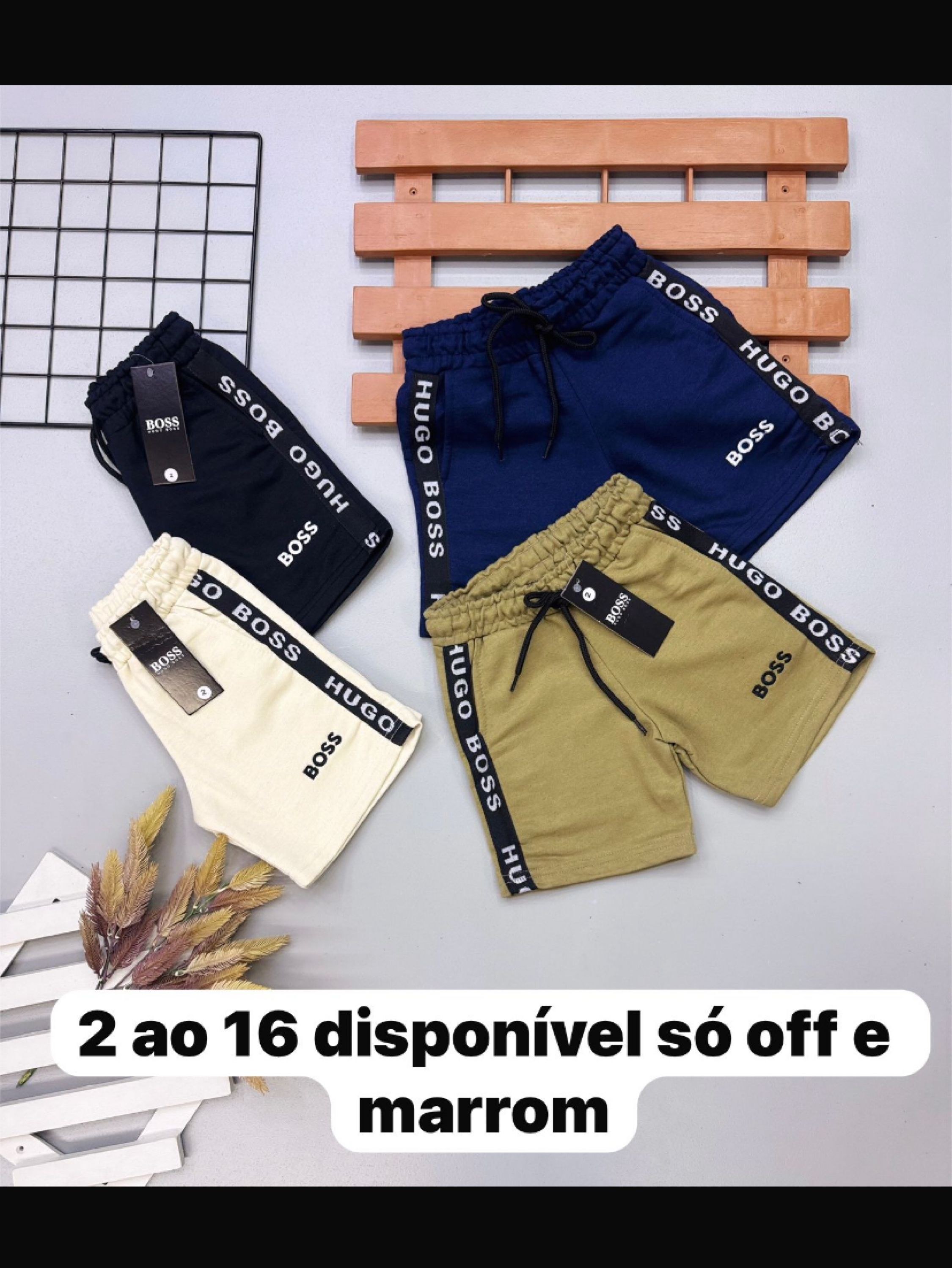 Bermuda Boss tecido Moletinho infantil/juvdnil