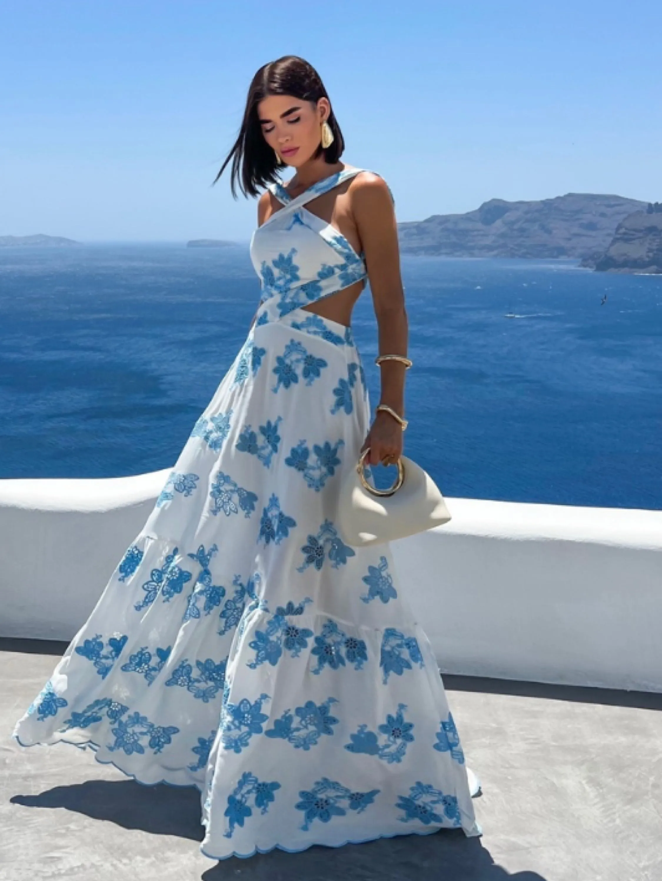 Vestido Larissa longo .frente única tecido lesse