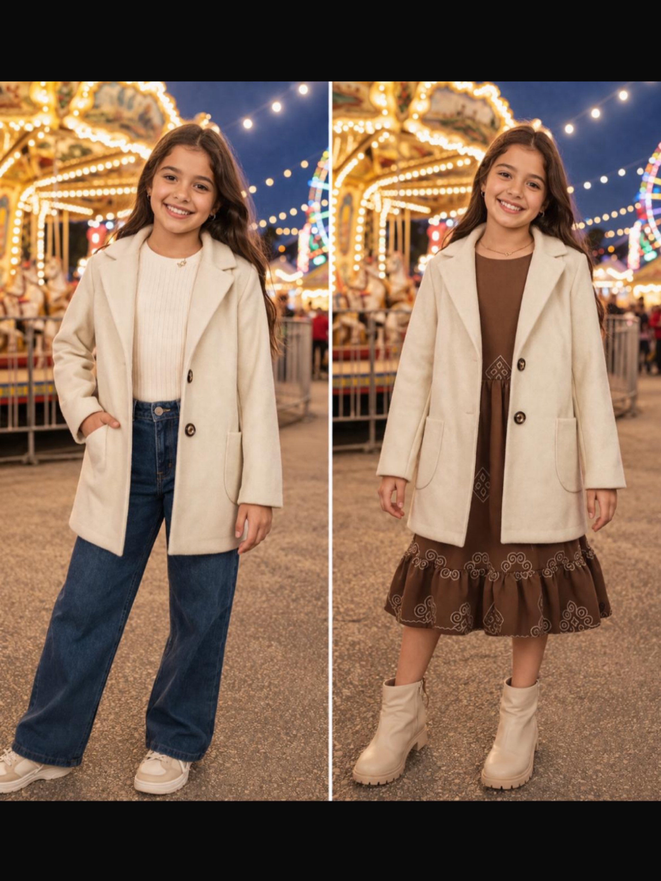 Casaco sobretudo juvenil